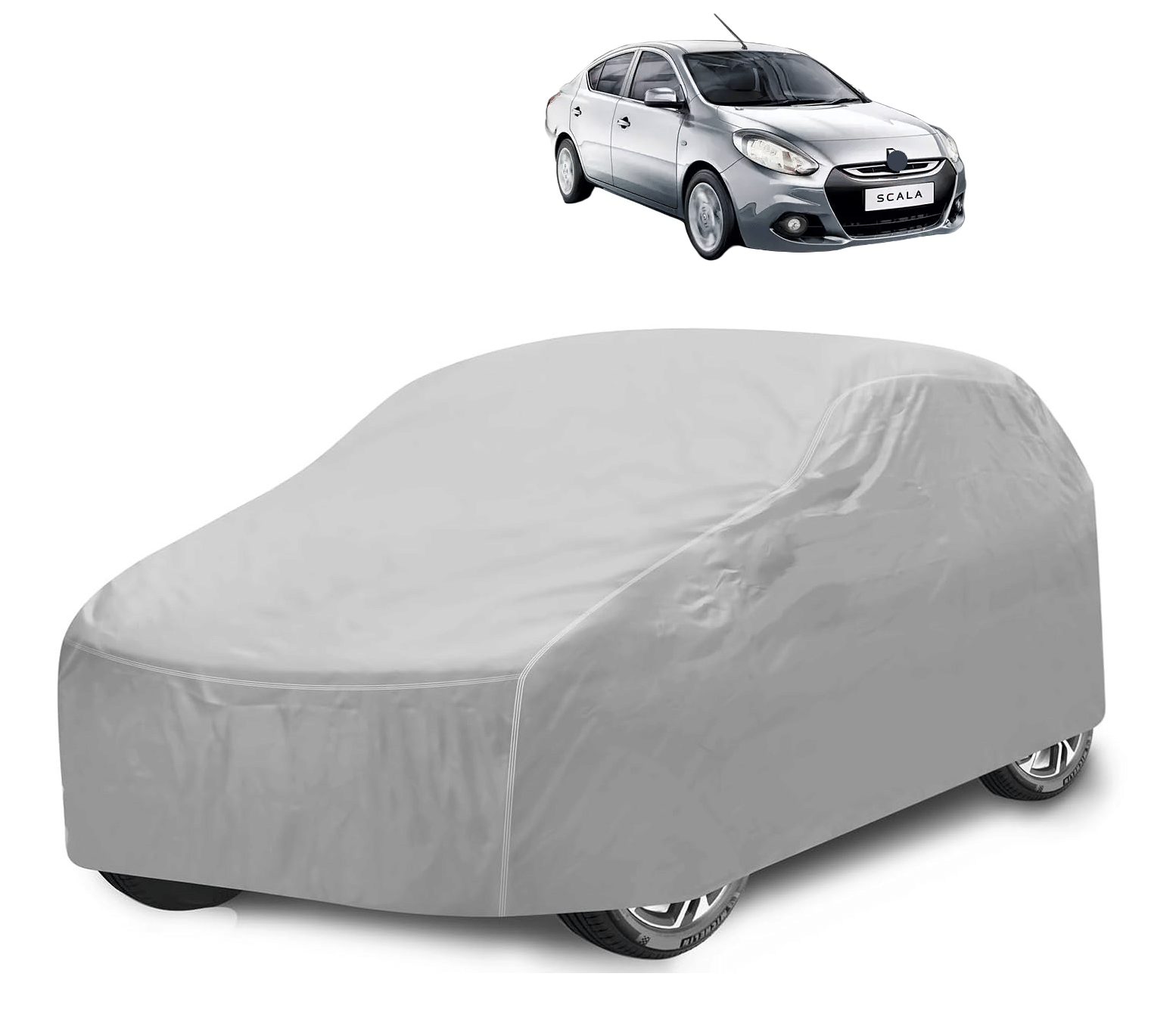 Caronix Car Body Cover for Renault All Car Models With Mirror Pocket ( Pack of 1 ) , Silver Caronix Car Body Cover for Renault All Car Models With Mirror Pocket ( Pack of 1 ) , Silver