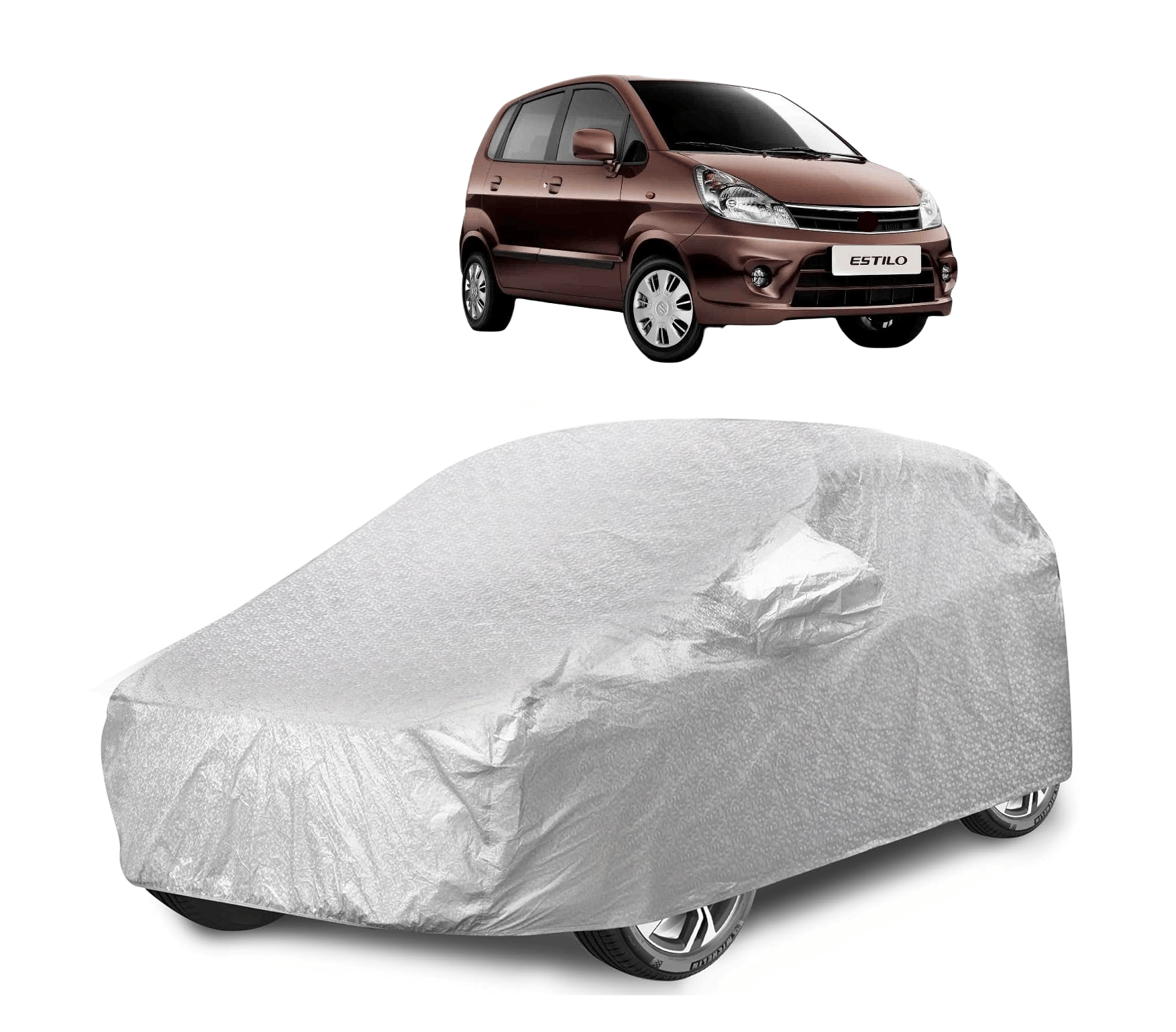 Caronix Car Body Cover for Maruti Suzuki All Car Models With Mirror Pocket ( Pack of 1 ) , Silver     			Caronix Car Body Cover for Maruti Suzuki All Car Models With Mirror Pocket ( Pack of 1 ) , Silver