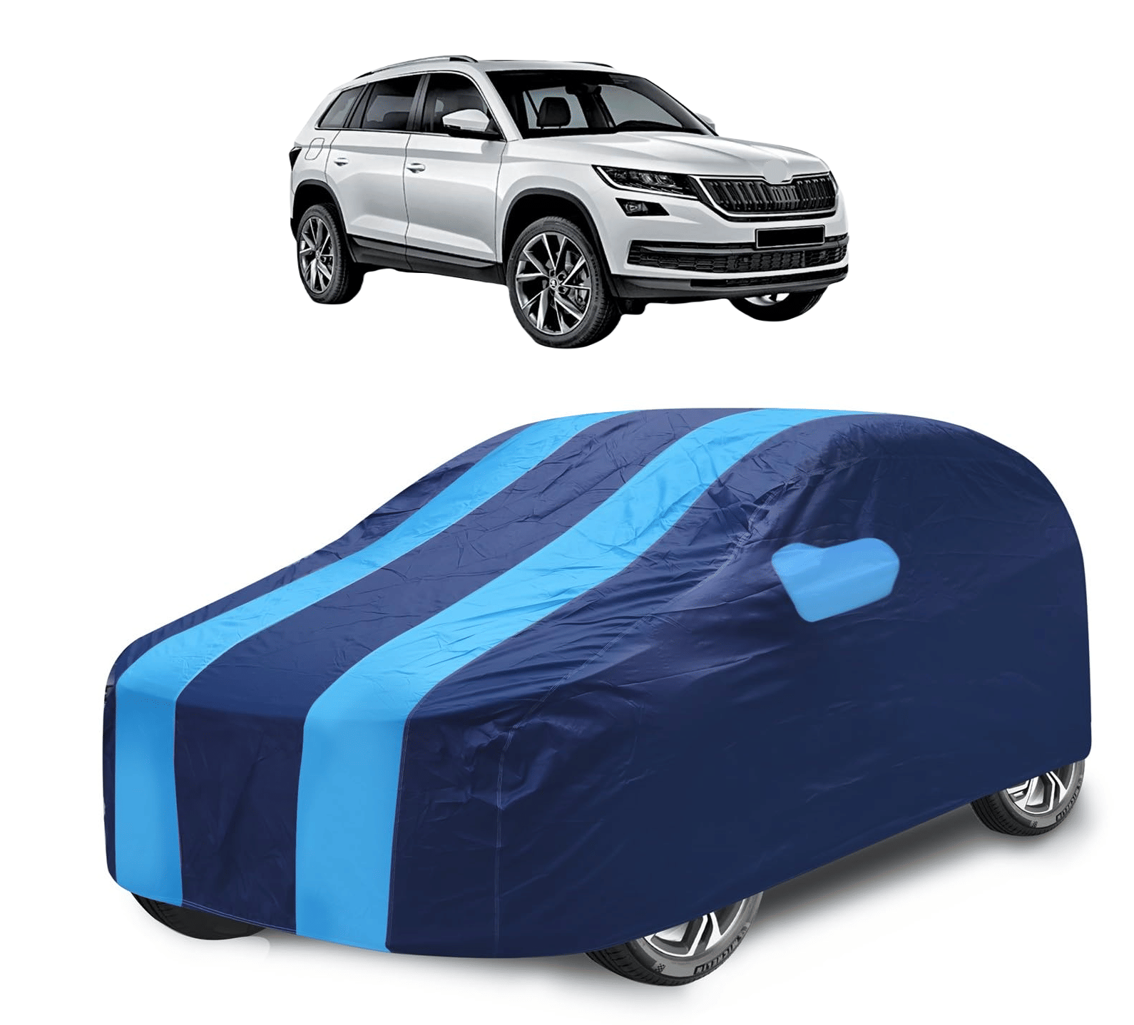 Caronix Car Body Cover for Skoda All Car Models With Mirror Pocket ( Pack of 1 ) , Blue Caronix Car Body Cover for Skoda All Car Models With Mirror Pocket ( Pack of 1 ) , Blue