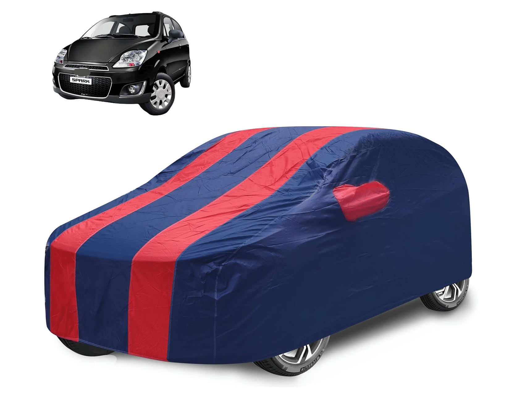 Caronix Car Body Cover for Chevrolet All Car Models With Mirror Pocket ( Pack of 1 ) , Red Caronix Car Body Cover for Chevrolet All Car Models With Mirror Pocket ( Pack of 1 ) , Red