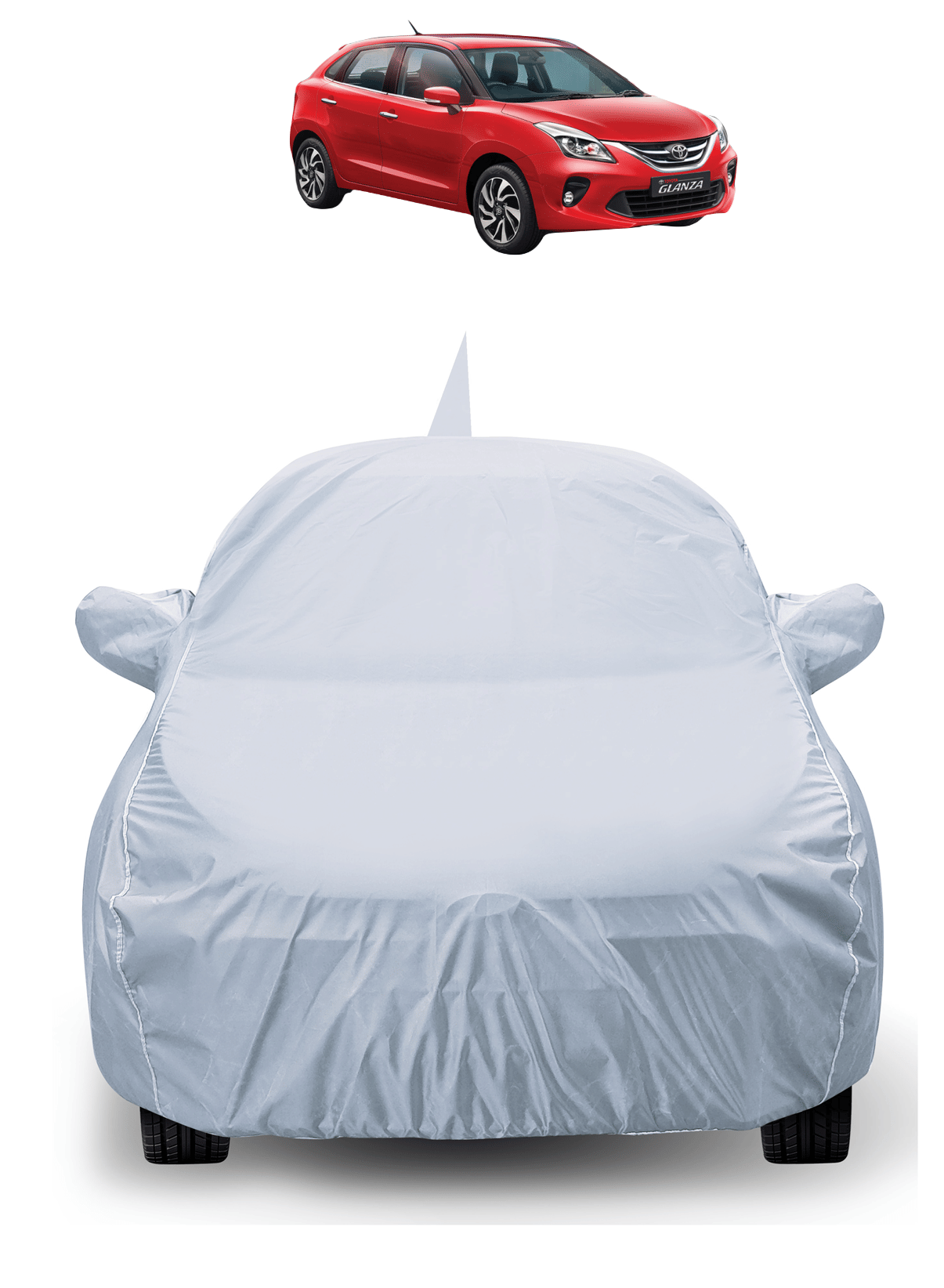     			Caronix Car Body Cover for Toyota All Car Models With Mirror Pocket ( Pack of 1 ) , Silver