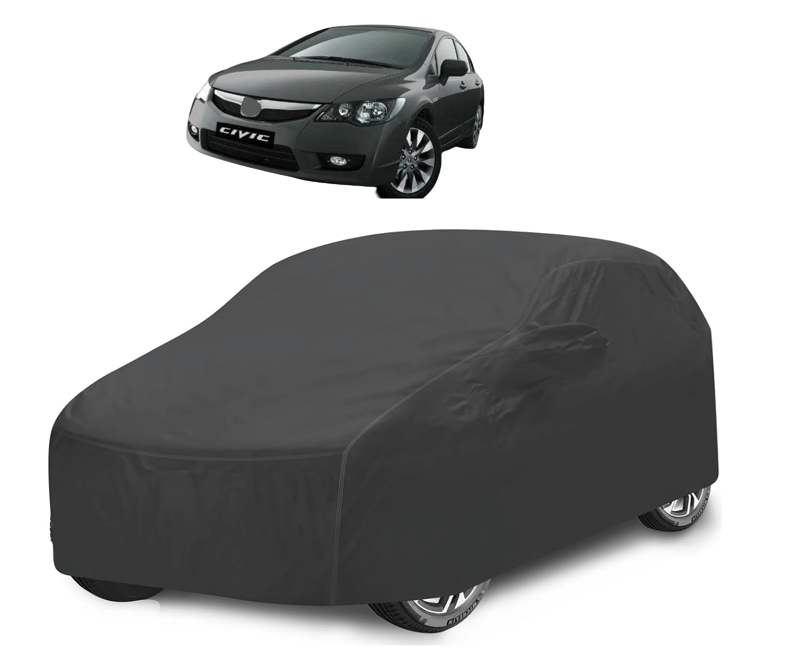 Caronix Car Body Cover for Honda All Car Models With Mirror Pocket ( Pack of 1 ) , Grey Caronix Car Body Cover for Honda All Car Models With Mirror Pocket ( Pack of 1 ) , Grey
