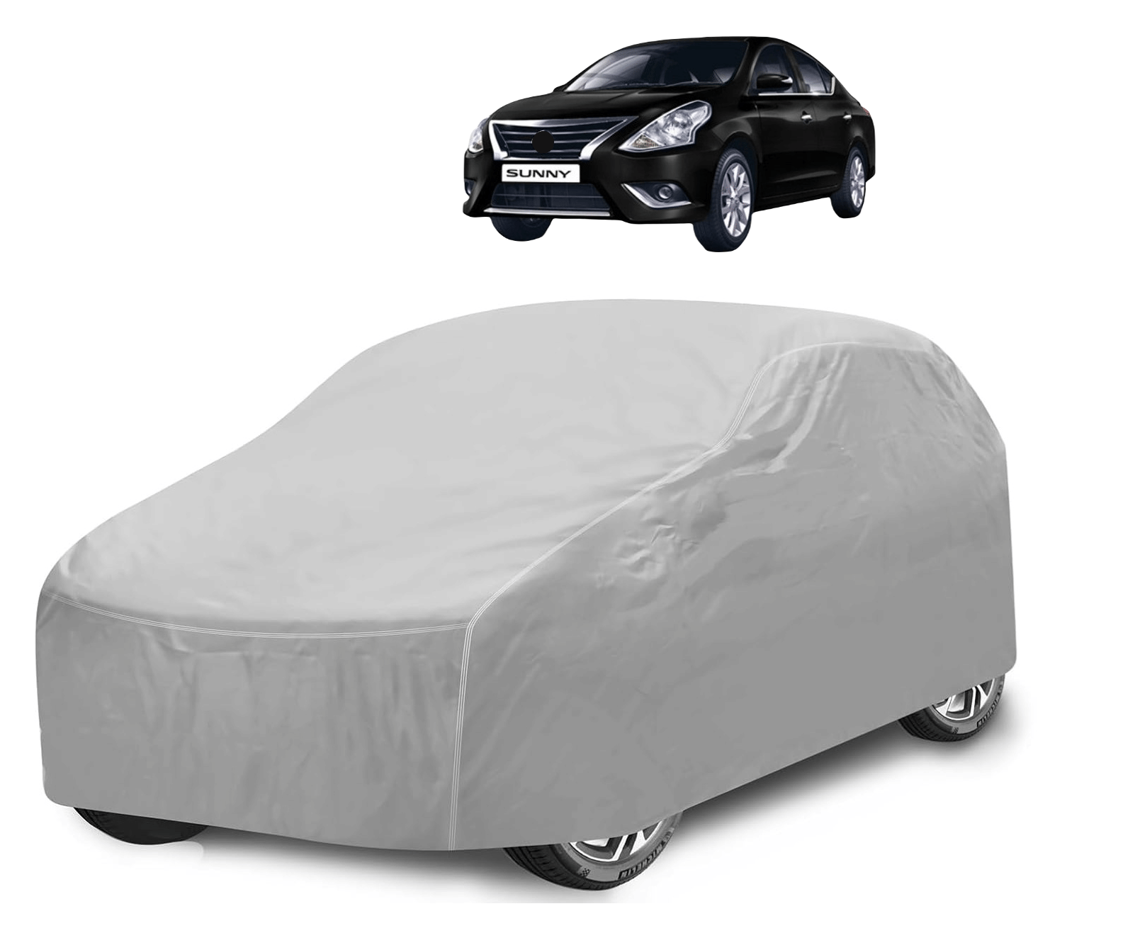 Caronix Car Body Cover for Nissan All Car Models With Mirror Pocket ( Pack of 1 ) , Silver     			Caronix Car Body Cover for Nissan All Car Models With Mirror Pocket ( Pack of 1 ) , Silver