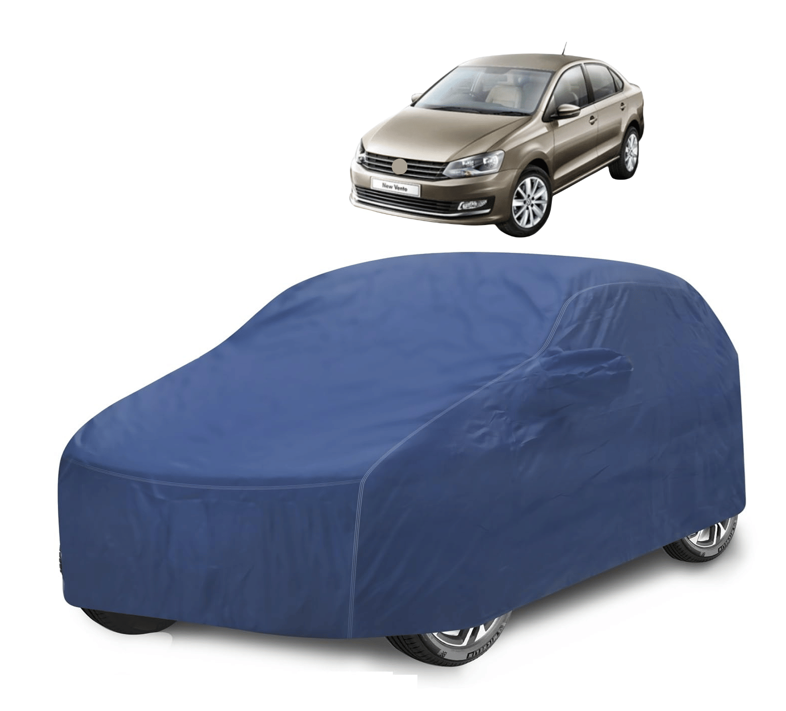 Caronix Car Body Cover for Volkswagen All Car Models With Mirror Pocket ( Pack of 1 ) , Blue Caronix Car Body Cover for Volkswagen All Car Models With Mirror Pocket ( Pack of 1 ) , Blue