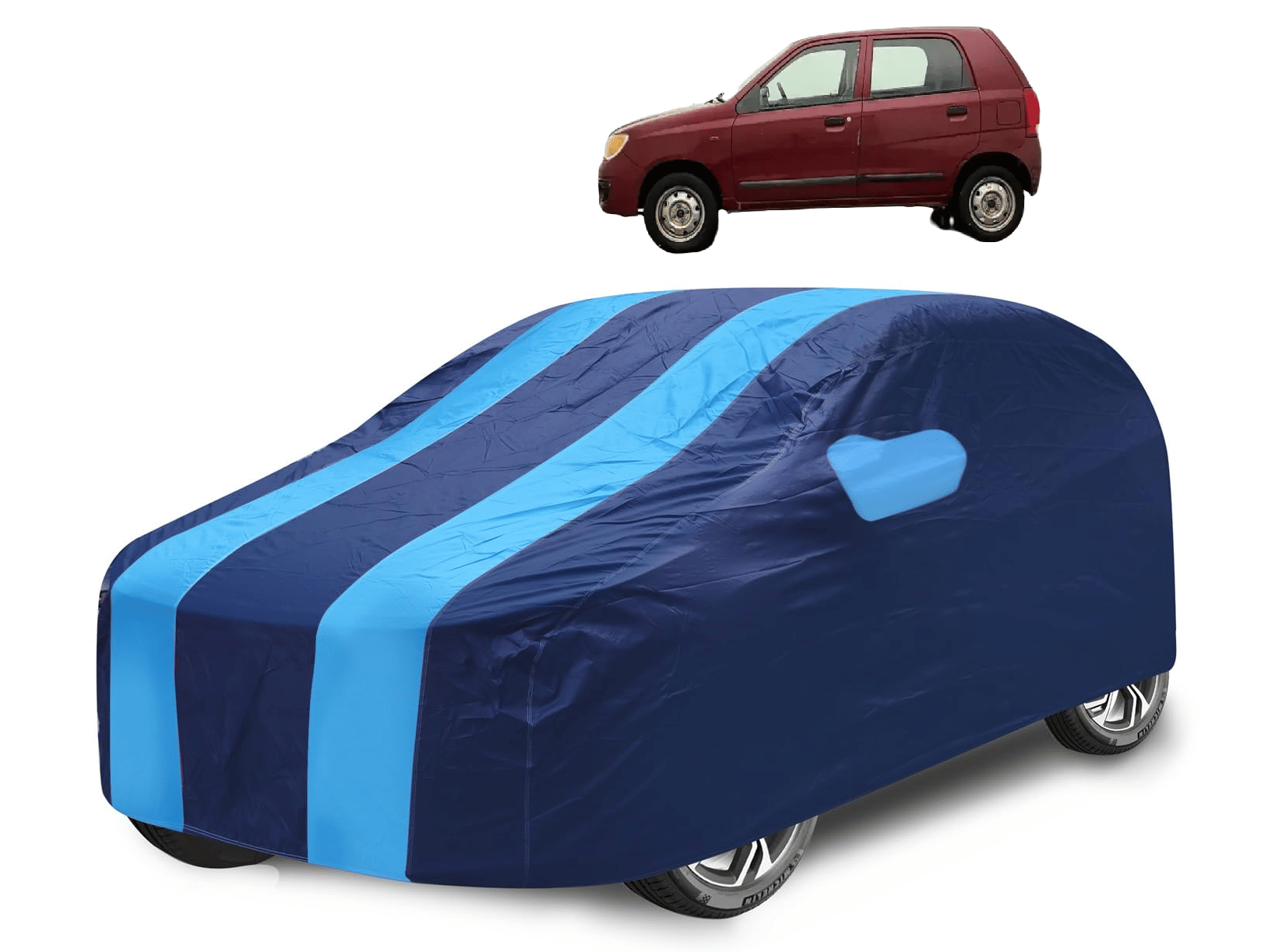     			Caronix Car Body Cover for Maruti Suzuki All Car Models With Mirror Pocket ( Pack of 1 ) , Blue
