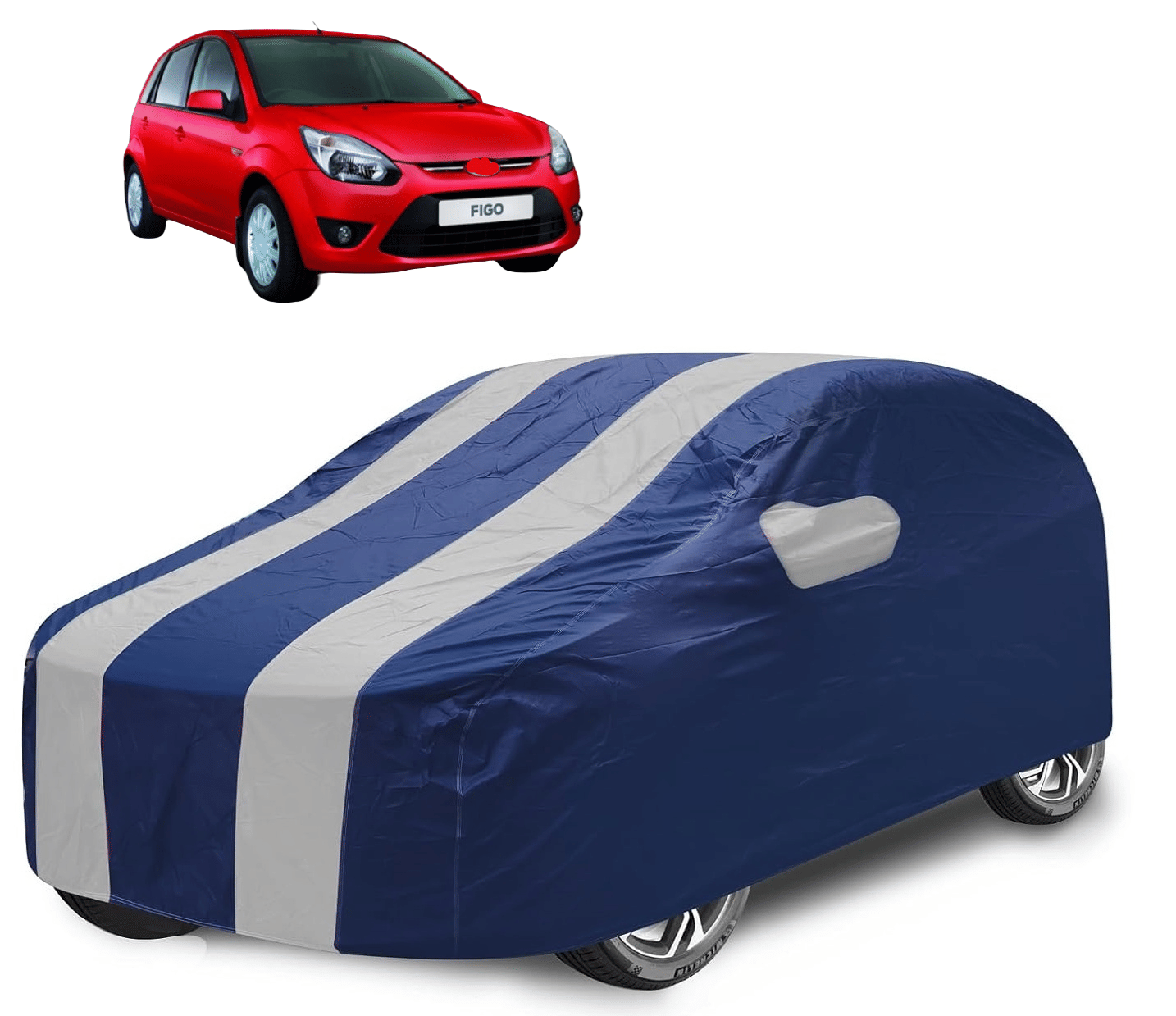 Caronix Car Body Cover for Ford All Car Models With Mirror Pocket ( Pack of 1 ) , Silver Caronix Car Body Cover for Ford All Car Models With Mirror Pocket ( Pack of 1 ) , Silver