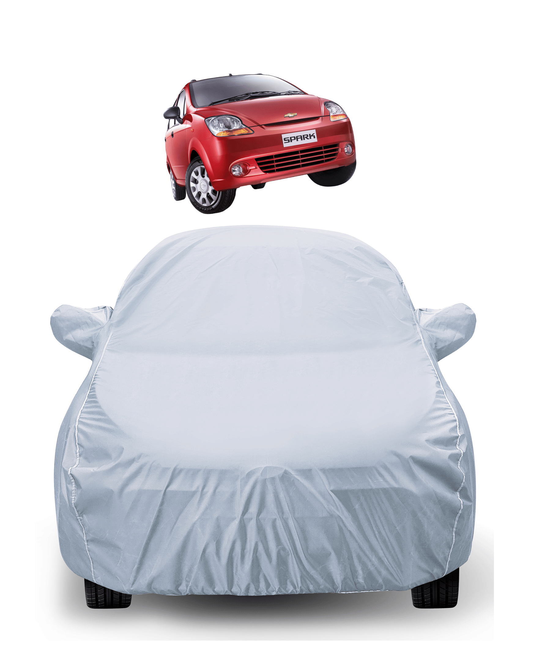 Caronix Car Body Cover for Chevrolet All Car Models With Mirror Pocket ( Pack of 1 ) , Silver     			Caronix Car Body Cover for Chevrolet All Car Models With Mirror Pocket ( Pack of 1 ) , Silver