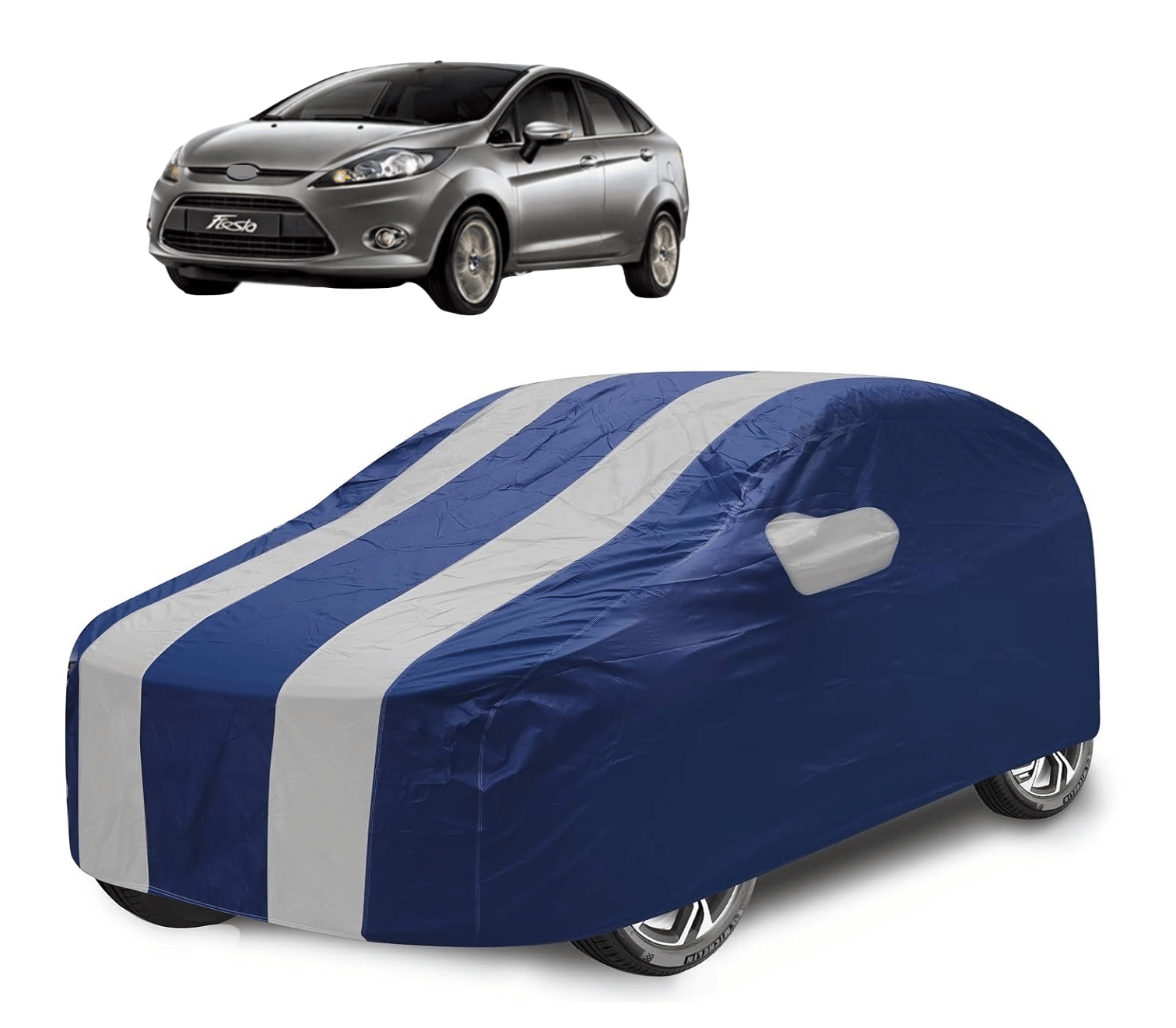     			Caronix Car Body Cover for Ford All Car Models With Mirror Pocket ( Pack of 1 ) , Silver