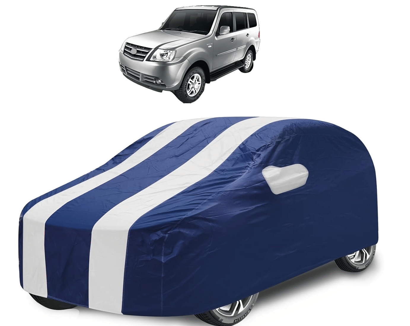     			Caronix Car Body Cover for Tata All Car Models With Mirror Pocket ( Pack of 1 ) , White