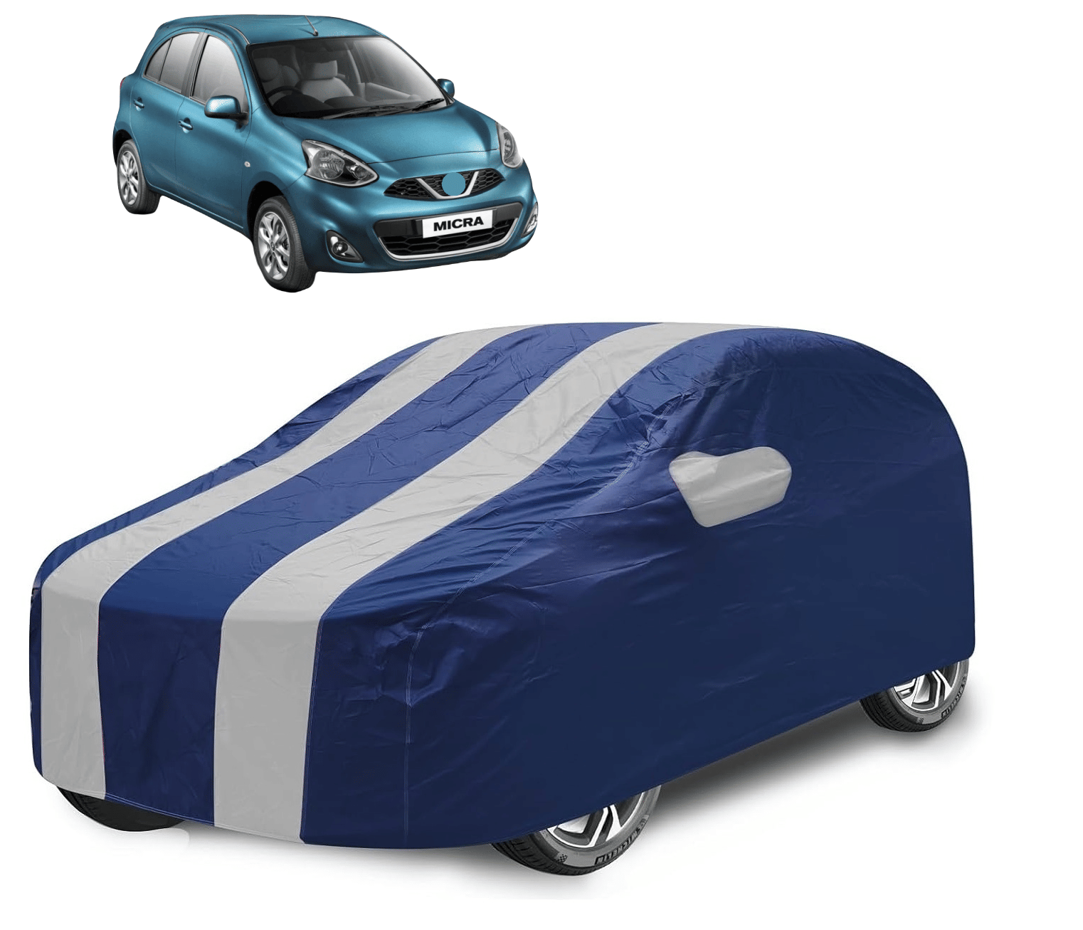     			Caronix Car Body Cover for Nissan All Car Models With Mirror Pocket ( Pack of 1 ) , Silver