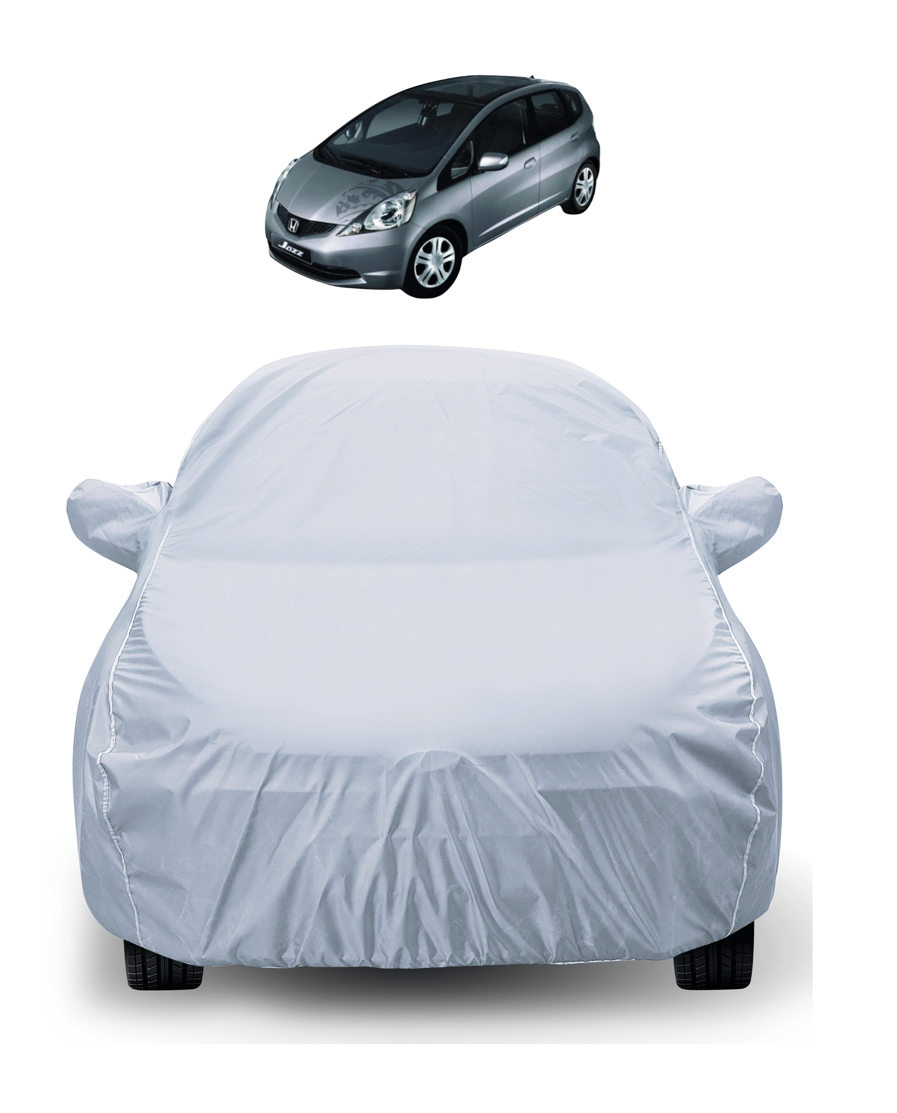     			Caronix Car Body Cover for Honda All Car Models With Mirror Pocket ( Pack of 1 ) , Silver
