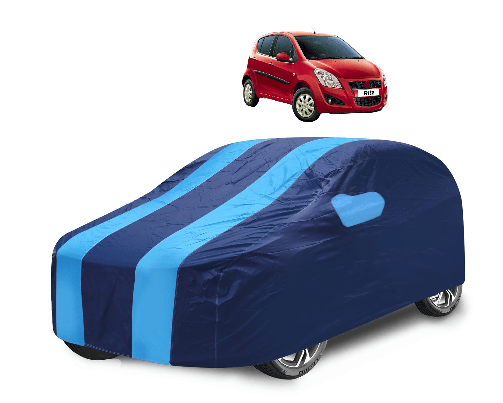     			Caronix Car Body Cover for Maruti Suzuki All Car Models With Mirror Pocket ( Pack of 1 ) , Blue