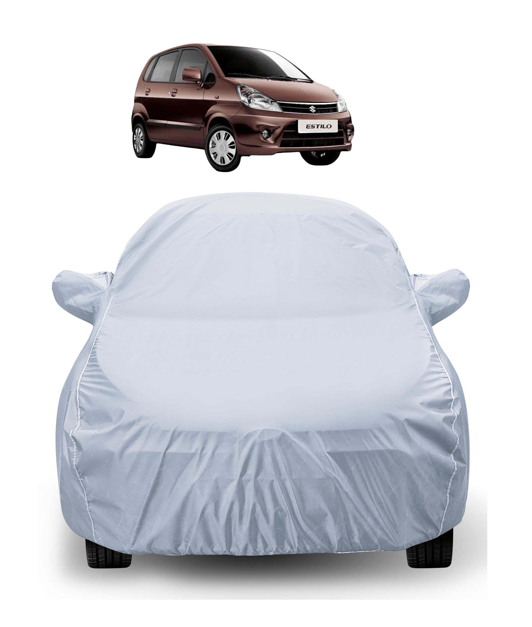 Caronix Car Body Cover for Maruti Suzuki All Car Models With Mirror Pocket ( Pack of 1 ) , Silver Caronix Car Body Cover for Maruti Suzuki All Car Models With Mirror Pocket ( Pack of 1 ) , Silver