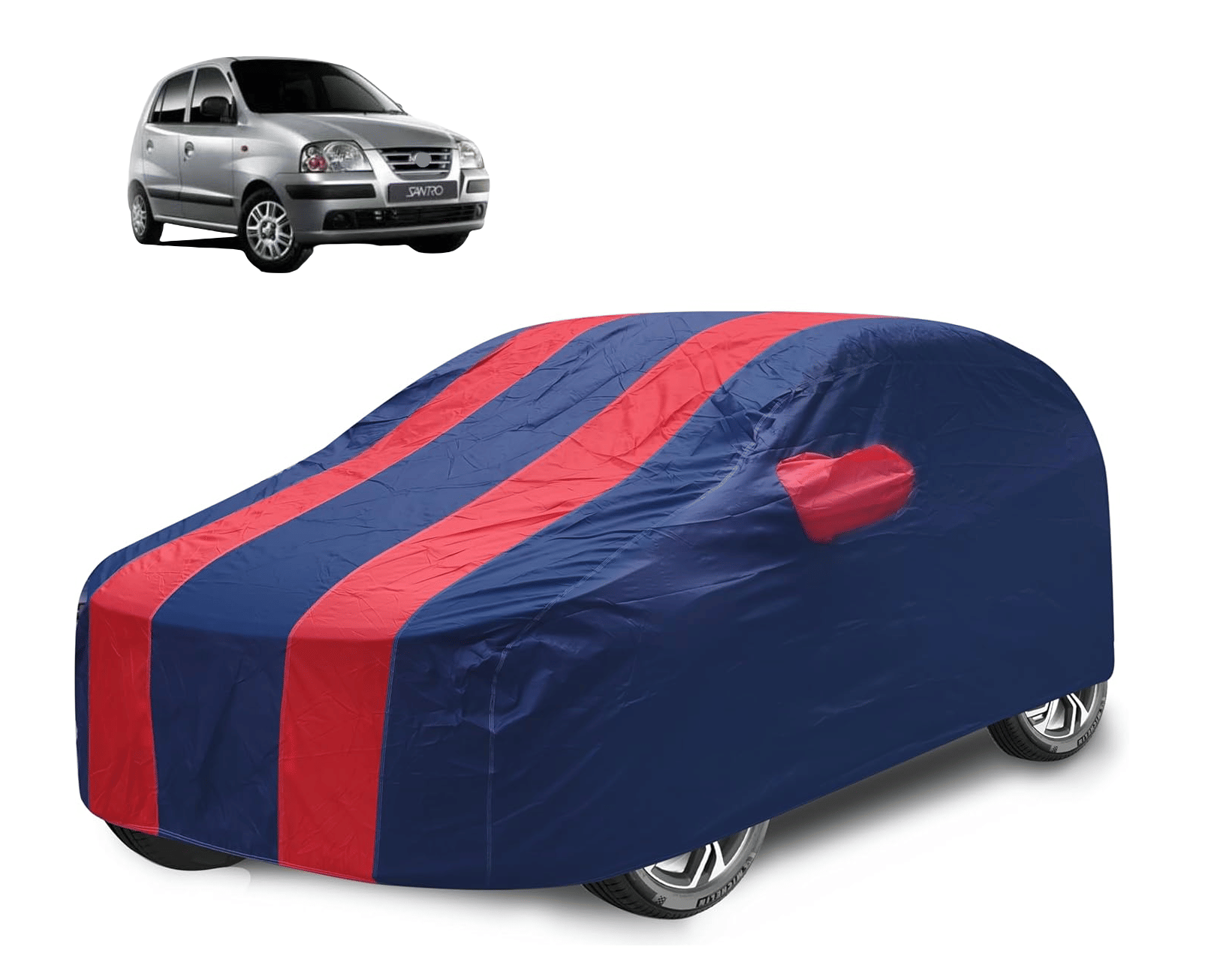 Caronix Car Body Cover for Hyundai All Car Models With Mirror Pocket ( Pack of 1 ) , Red Caronix Car Body Cover for Hyundai All Car Models With Mirror Pocket ( Pack of 1 ) , Red