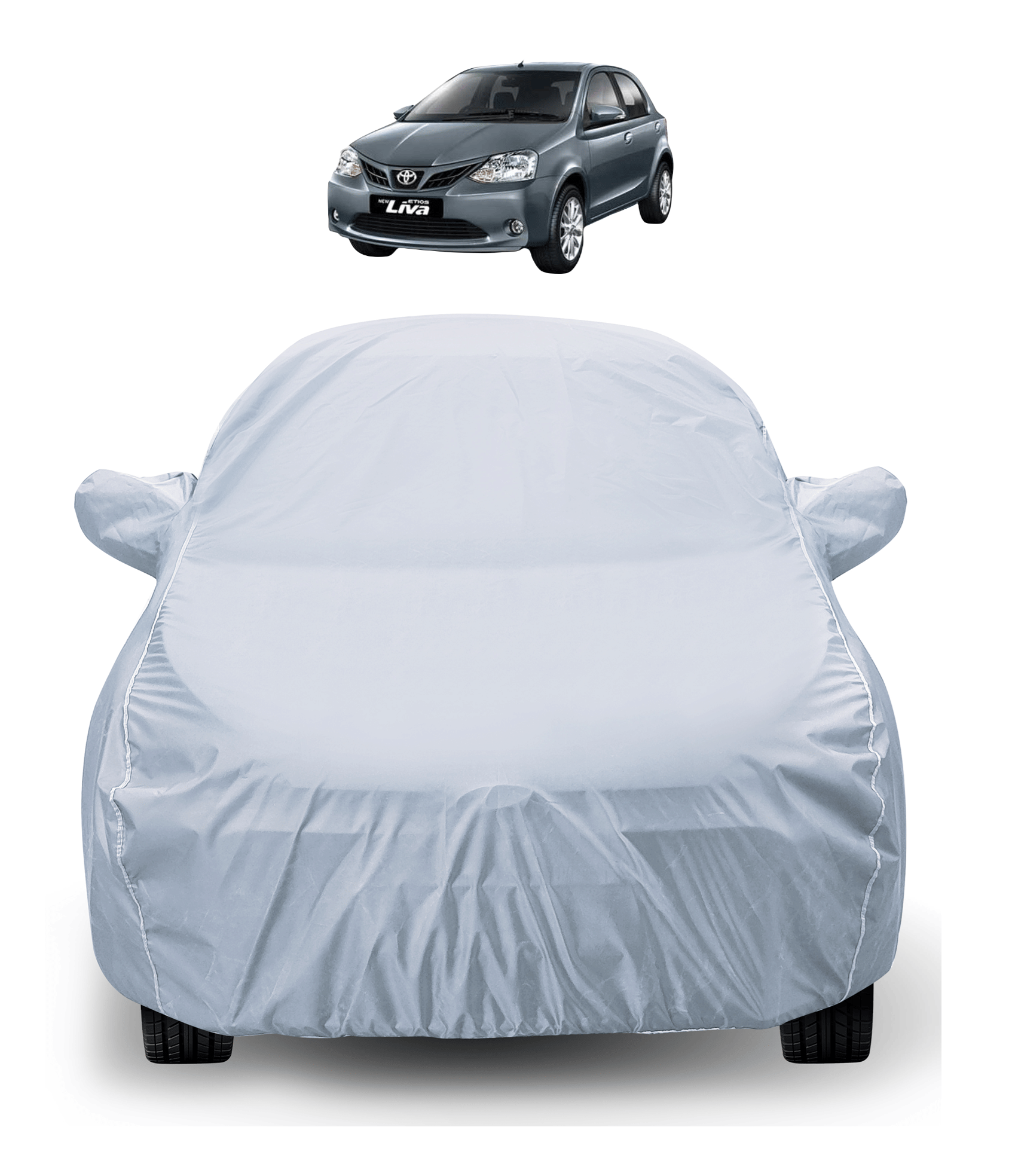 Caronix Car Body Cover for Toyota All Car Models With Mirror Pocket ( Pack of 1 ) , Silver Caronix Car Body Cover for Toyota All Car Models With Mirror Pocket ( Pack of 1 ) , Silver