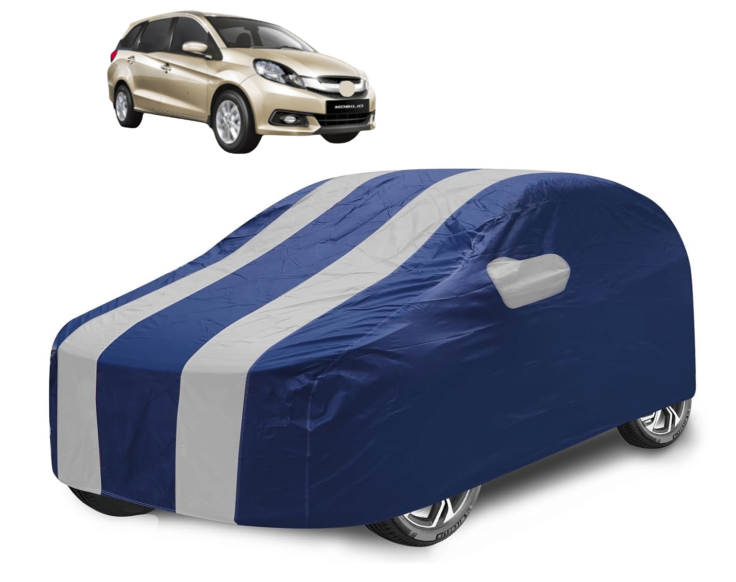     			Caronix Car Body Cover for Honda All Car Models With Mirror Pocket ( Pack of 1 ) , Silver
