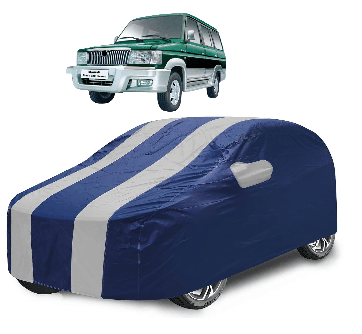     			Caronix Car Body Cover for Toyota All Car Models With Mirror Pocket ( Pack of 1 ) , Silver