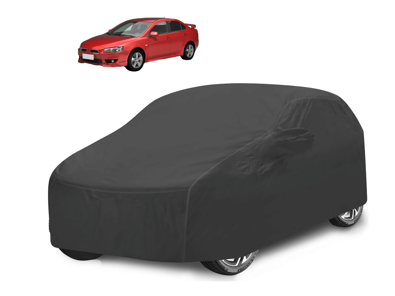 Caronix Car Body Cover for Mitsubishi All Car Models With Mirror Pocket ( Pack of 1 ) , Grey Caronix Car Body Cover for Mitsubishi All Car Models With Mirror Pocket ( Pack of 1 ) , Grey