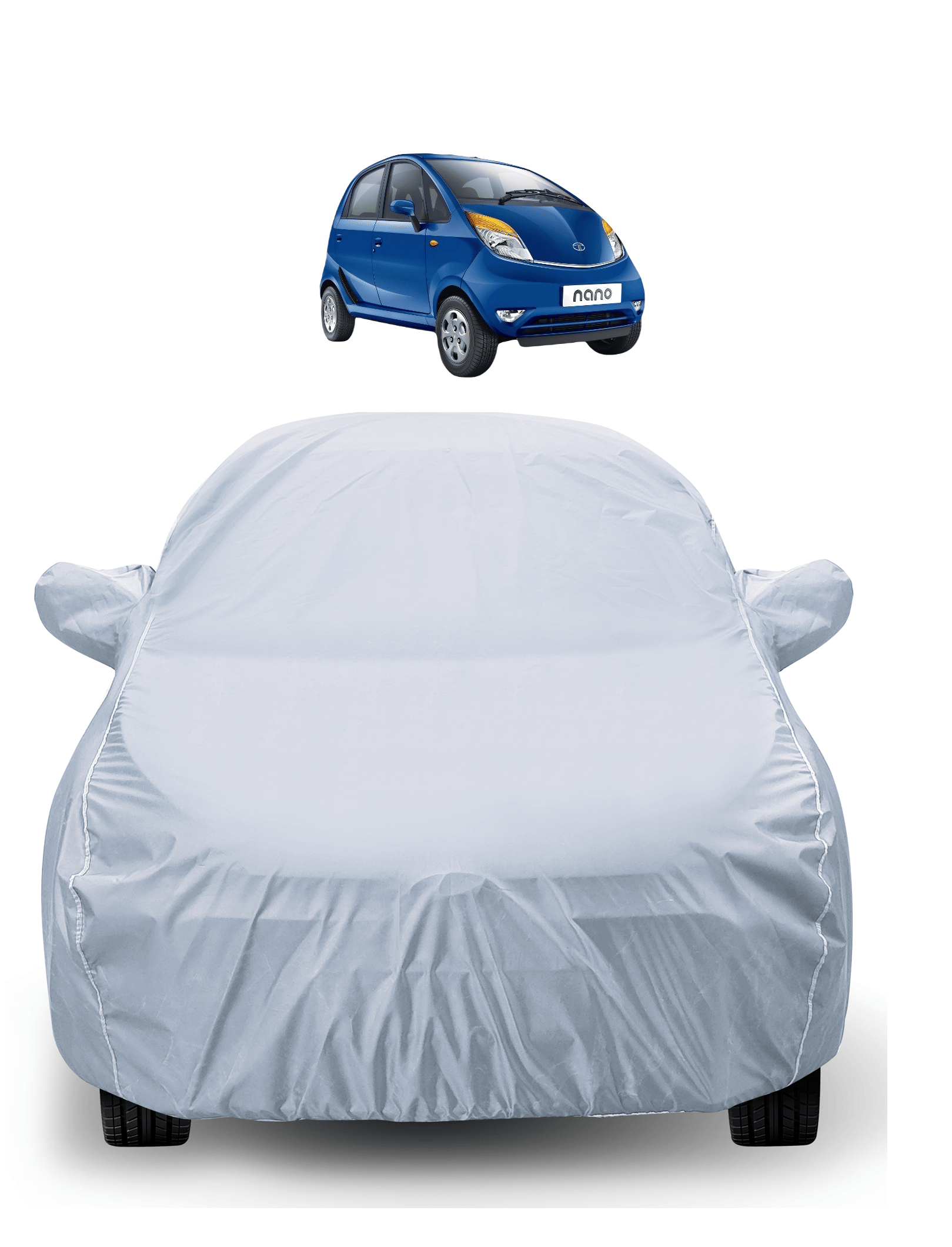     			Caronix Car Body Cover for Tata All Car Models With Mirror Pocket ( Pack of 1 ) , Silver