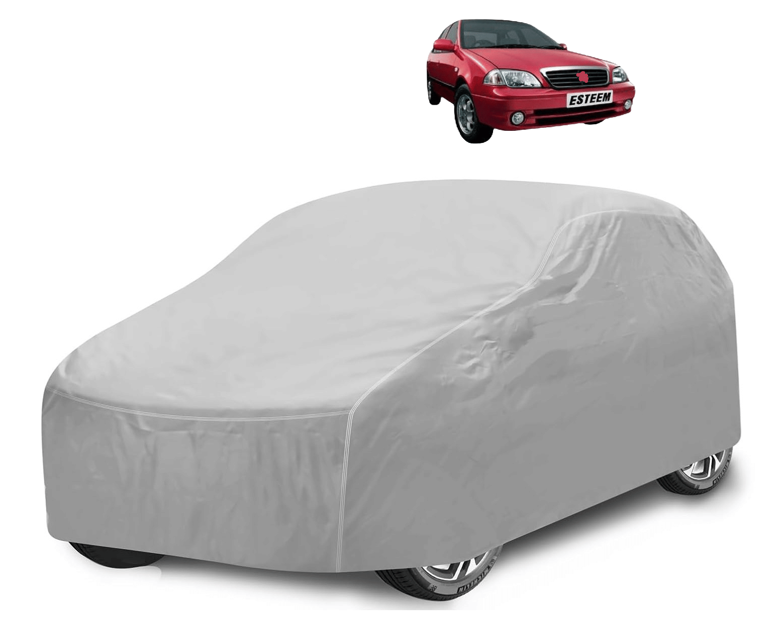 Caronix Car Body Cover for Maruti Suzuki All Car Models With Mirror Pocket ( Pack of 1 ) , Silver Caronix Car Body Cover for Maruti Suzuki All Car Models With Mirror Pocket ( Pack of 1 ) , Silver