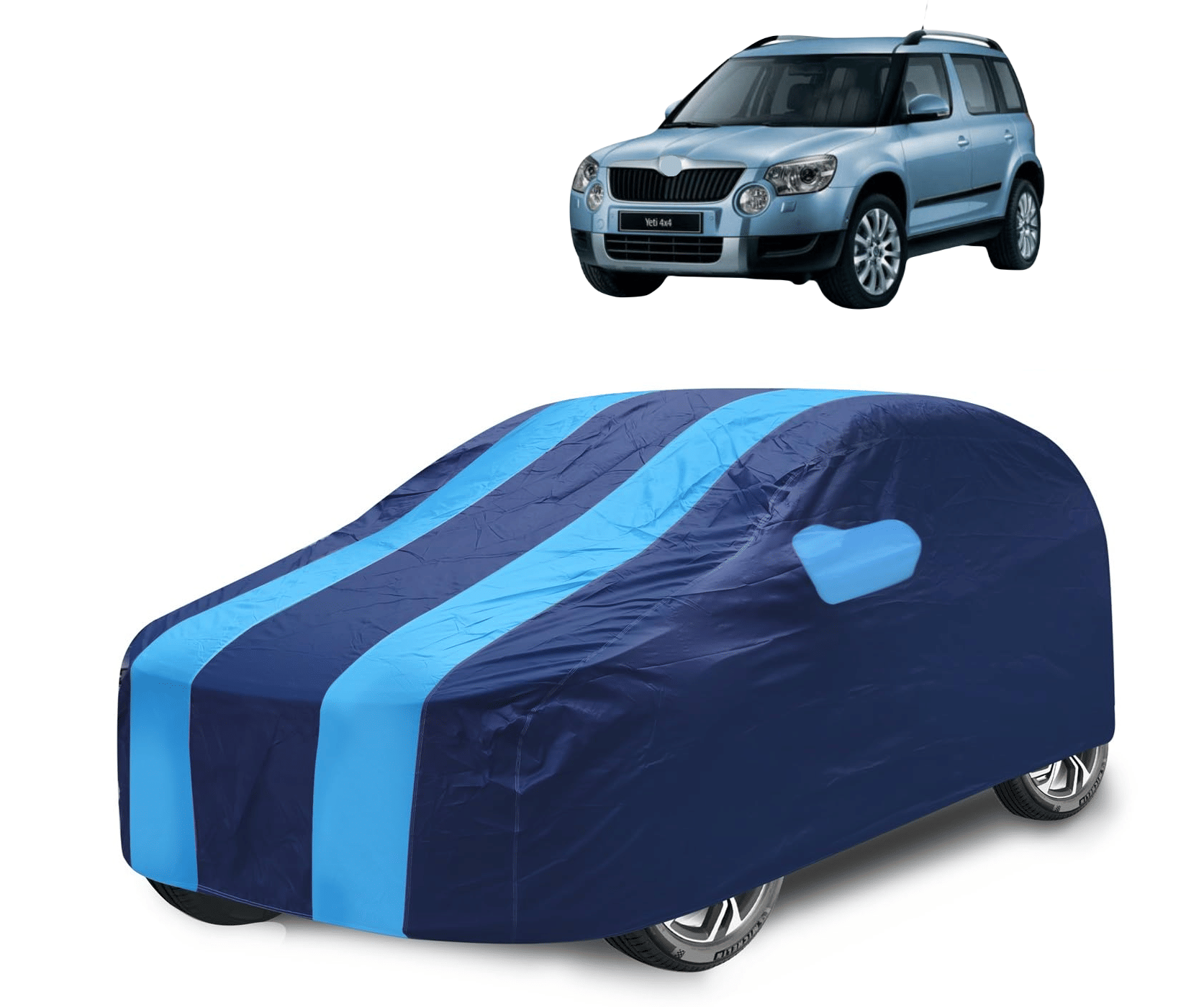 Caronix Car Body Cover for Skoda All Car Models With Mirror Pocket ( Pack of 1 ) , Blue Caronix Car Body Cover for Skoda All Car Models With Mirror Pocket ( Pack of 1 ) , Blue
