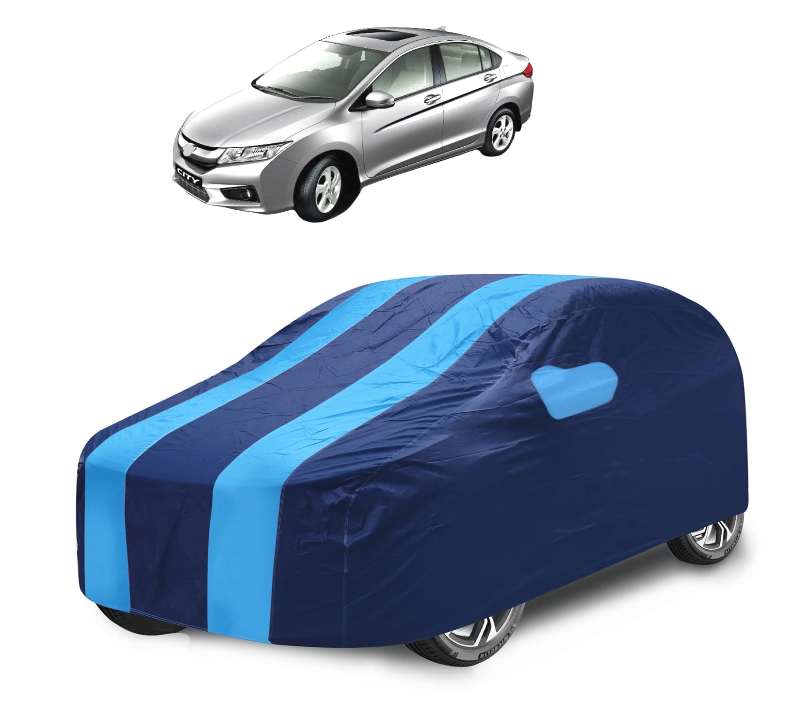 Caronix Car Body Cover for Honda All Car Models With Mirror Pocket ( Pack of 1 ) , Blue Caronix Car Body Cover for Honda All Car Models With Mirror Pocket ( Pack of 1 ) , Blue