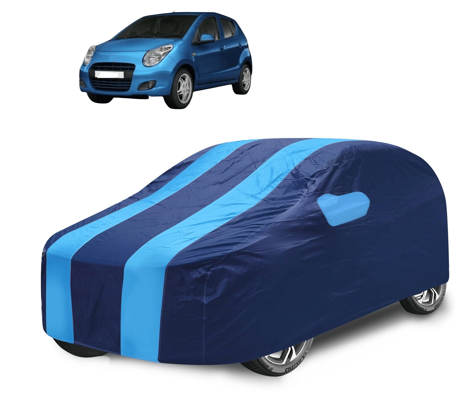     			Caronix Car Body Cover for Maruti Suzuki All Car Models With Mirror Pocket ( Pack of 1 ) , Blue