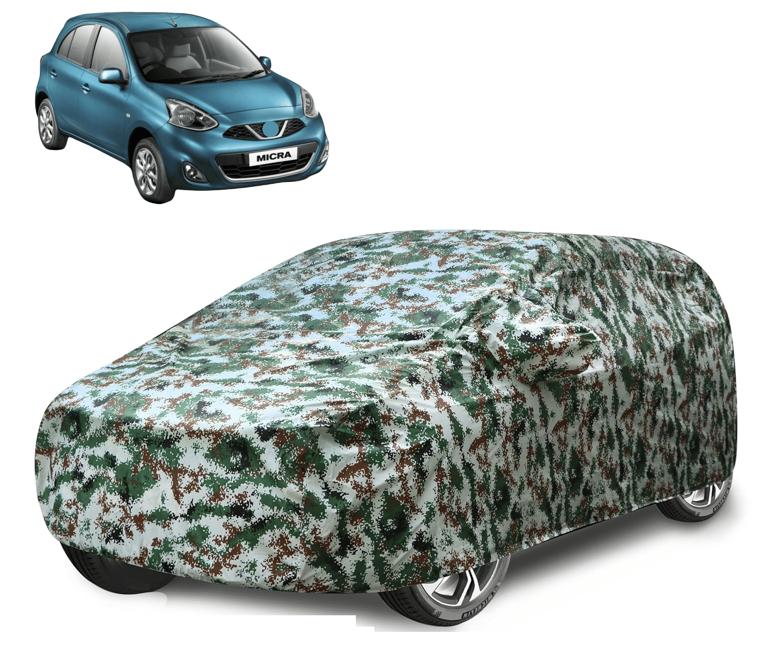 Caronix Car Body Cover for Nissan All Car Models With Mirror Pocket ( Pack of 1 ) , Green     			Caronix Car Body Cover for Nissan All Car Models With Mirror Pocket ( Pack of 1 ) , Green