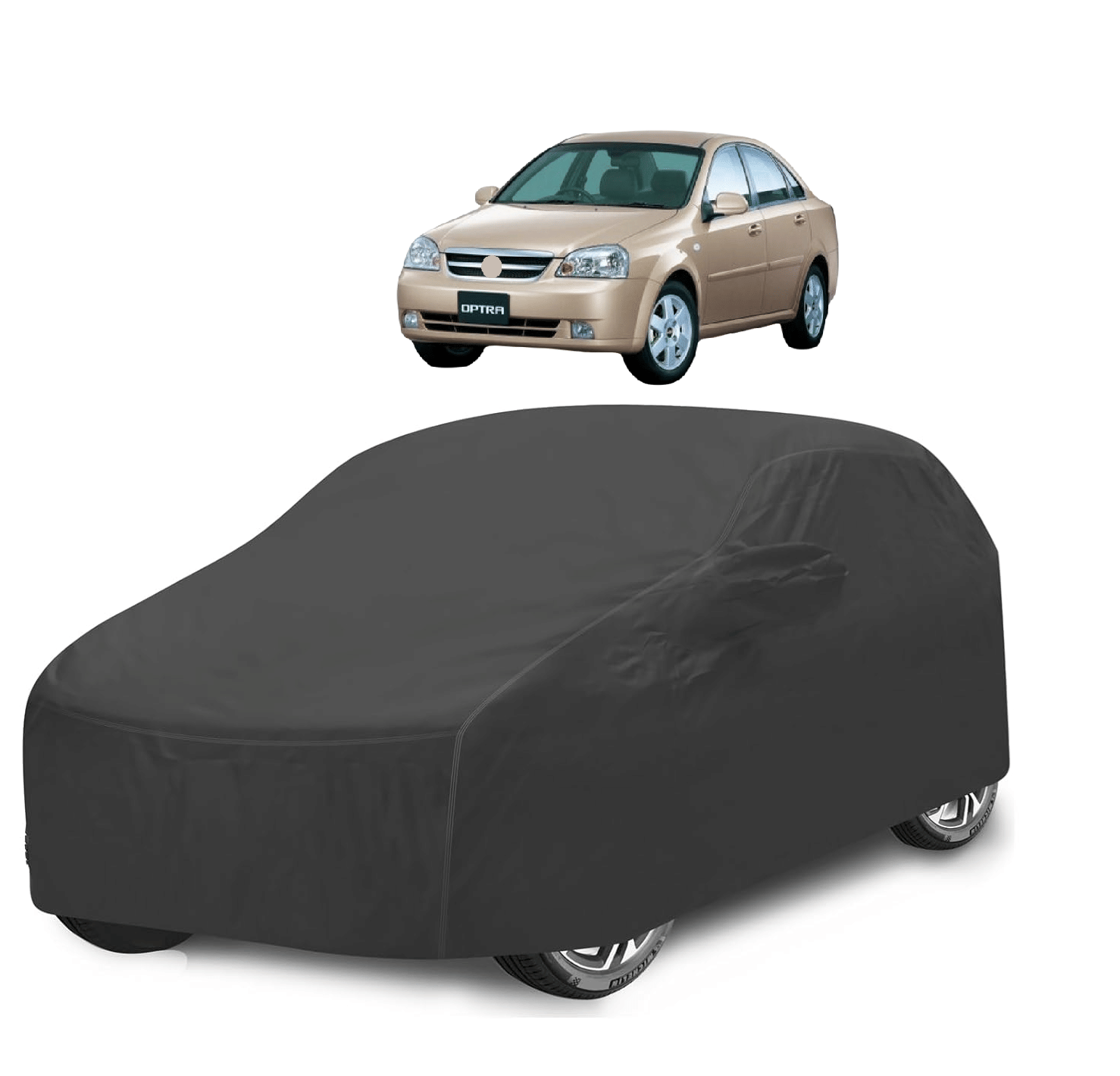     			Caronix Car Body Cover for Chevrolet All Car Models With Mirror Pocket ( Pack of 1 ) , Grey