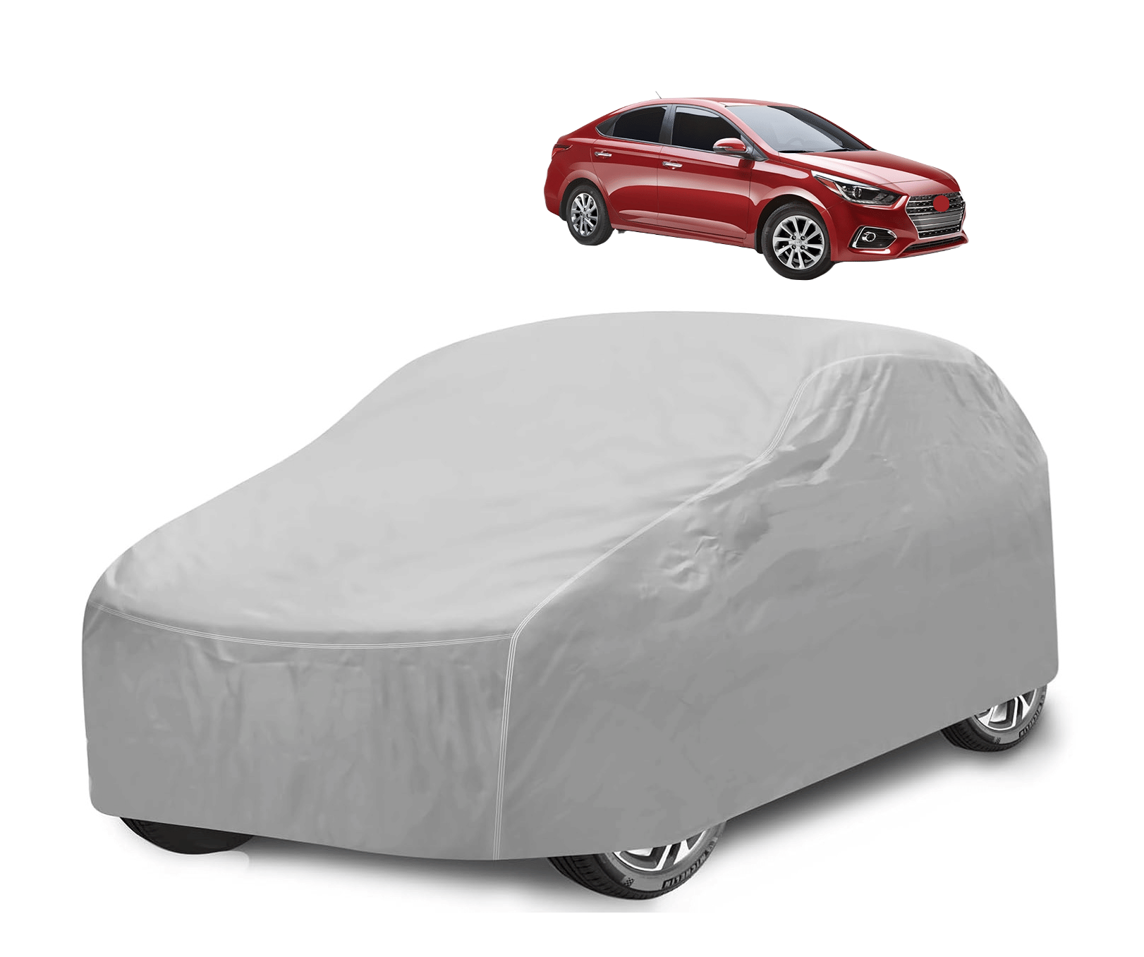 Caronix Car Body Cover for Hyundai All Car Models With Mirror Pocket ( Pack of 1 ) , Silver     			Caronix Car Body Cover for Hyundai All Car Models With Mirror Pocket ( Pack of 1 ) , Silver