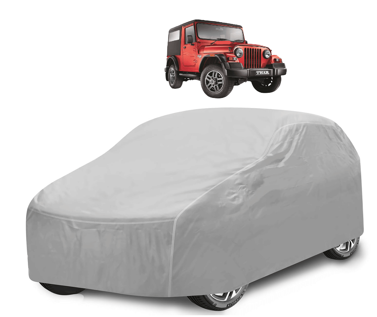 Caronix Car Body Cover for Mahindra All Car Models With Mirror Pocket ( Pack of 1 ) , Silver Caronix Car Body Cover for Mahindra All Car Models With Mirror Pocket ( Pack of 1 ) , Silver