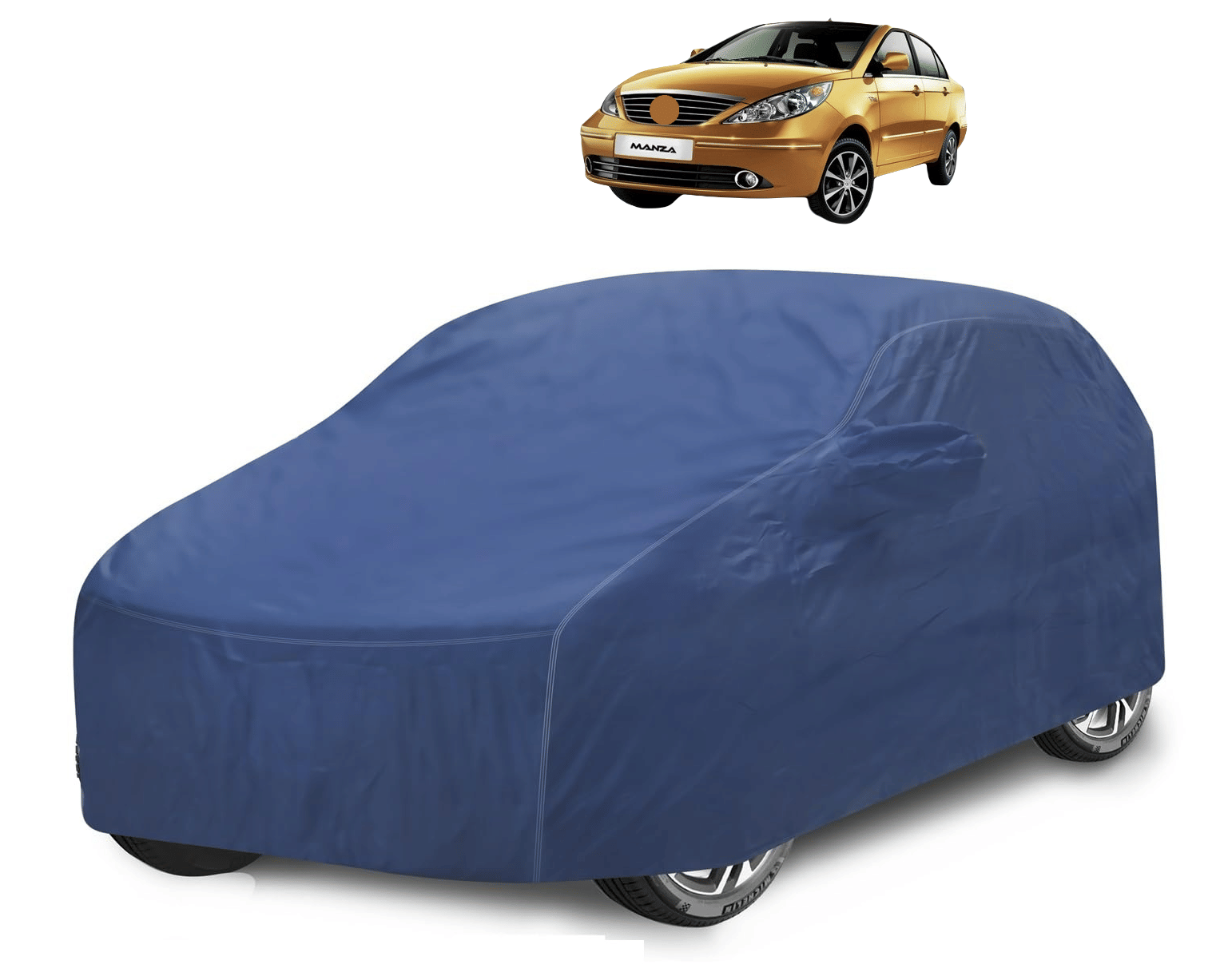     			Caronix Car Body Cover for Tata All Car Models With Mirror Pocket ( Pack of 1 ) , Blue