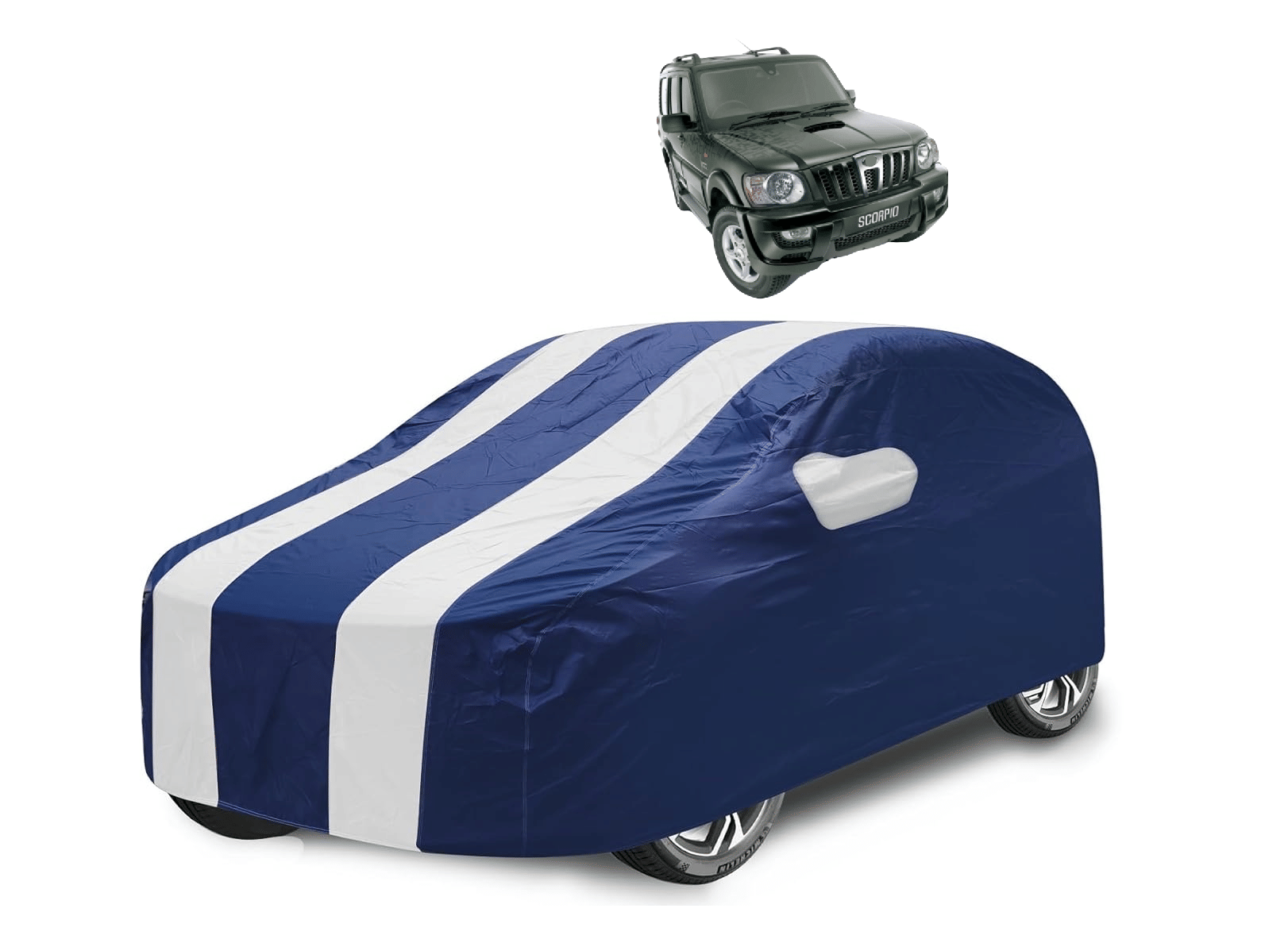 Caronix Car Body Cover for Mahindra All Car Models With Mirror Pocket ( Pack of 1 ) , White Caronix Car Body Cover for Mahindra All Car Models With Mirror Pocket ( Pack of 1 ) , White