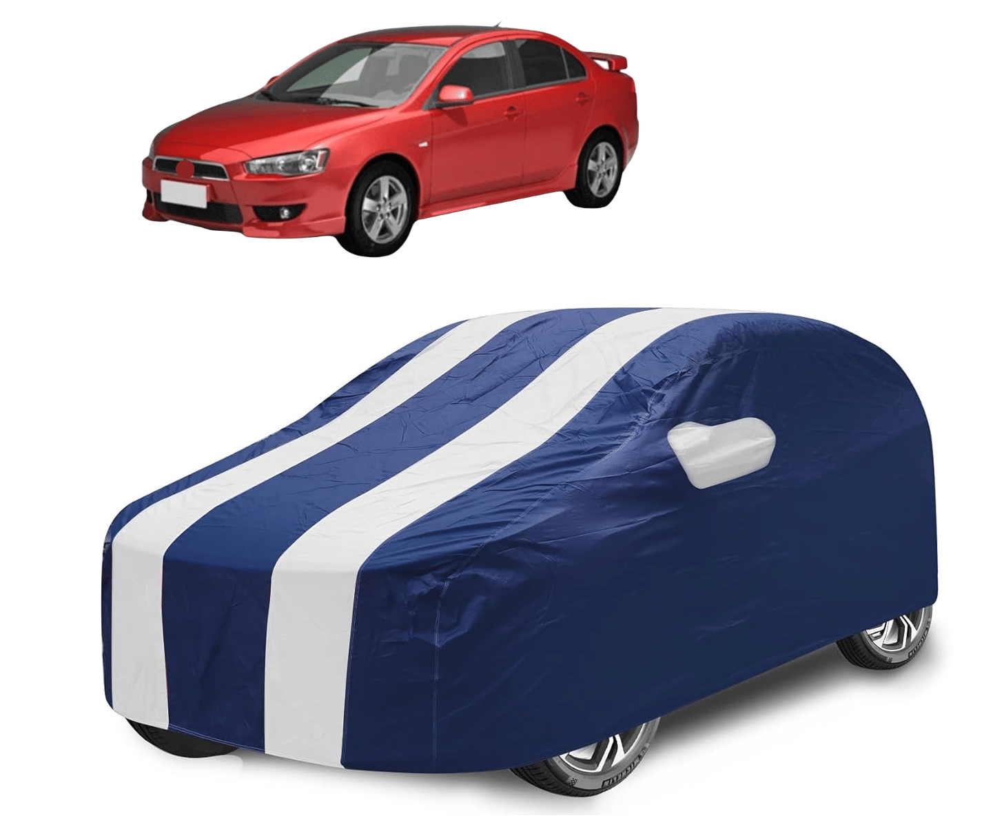Caronix Car Body Cover for Mitsubishi All Car Models With Mirror Pocket ( Pack of 1 ) , White     			Caronix Car Body Cover for Mitsubishi All Car Models With Mirror Pocket ( Pack of 1 ) , White