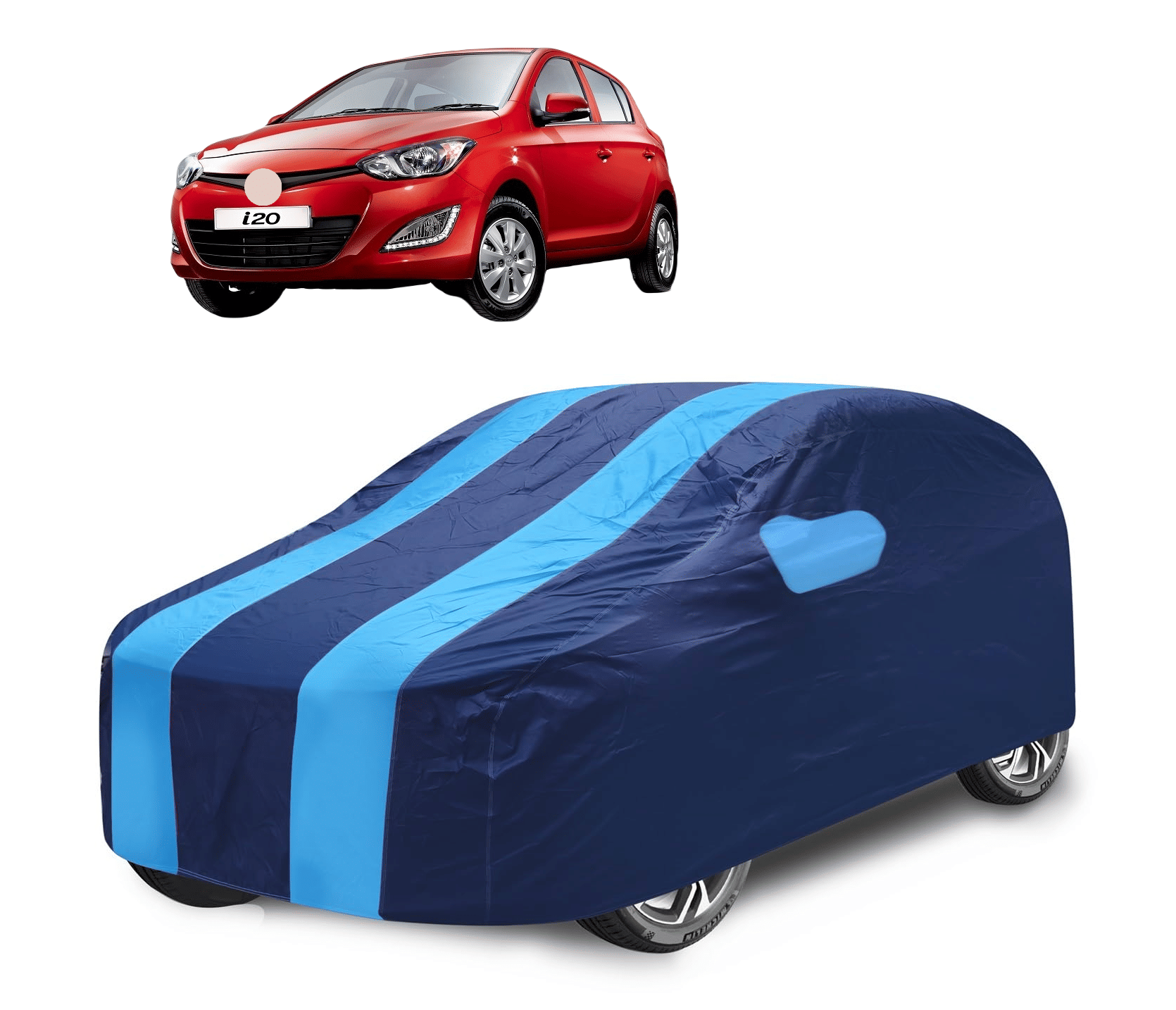 Caronix Car Body Cover for Hyundai All Car Models With Mirror Pocket ( Pack of 1 ) , Blue Caronix Car Body Cover for Hyundai All Car Models With Mirror Pocket ( Pack of 1 ) , Blue
