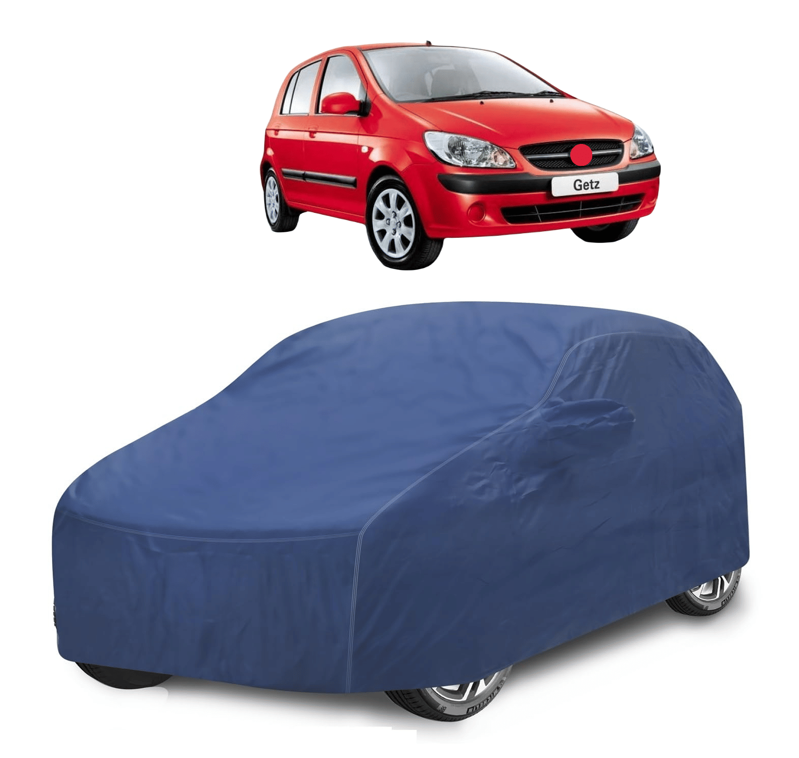     			Caronix Car Body Cover for Hyundai All Car Models With Mirror Pocket ( Pack of 1 ) , Blue