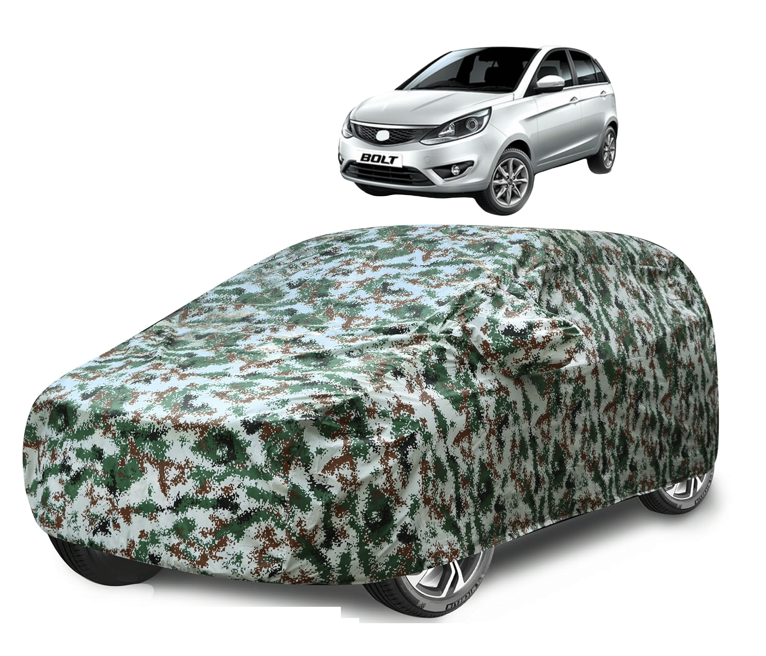 Caronix Car Body Cover for Tata All Car Models With Mirror Pocket ( Pack of 1 ) , Green Caronix Car Body Cover for Tata All Car Models With Mirror Pocket ( Pack of 1 ) , Green