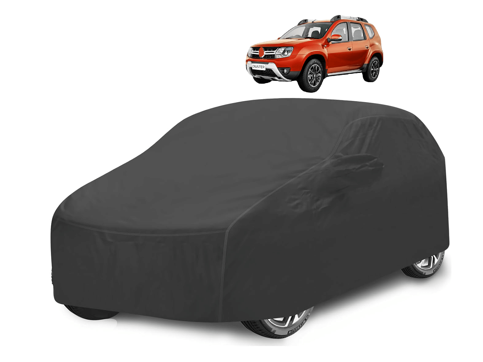Caronix Car Body Cover for Renault All Car Models With Mirror Pocket ( Pack of 1 ) , Grey Caronix Car Body Cover for Renault All Car Models With Mirror Pocket ( Pack of 1 ) , Grey