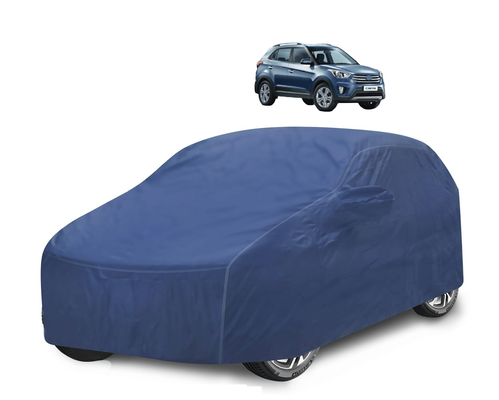     			Caronix Car Body Cover for Hyundai All Car Models With Mirror Pocket ( Pack of 1 ) , Blue
