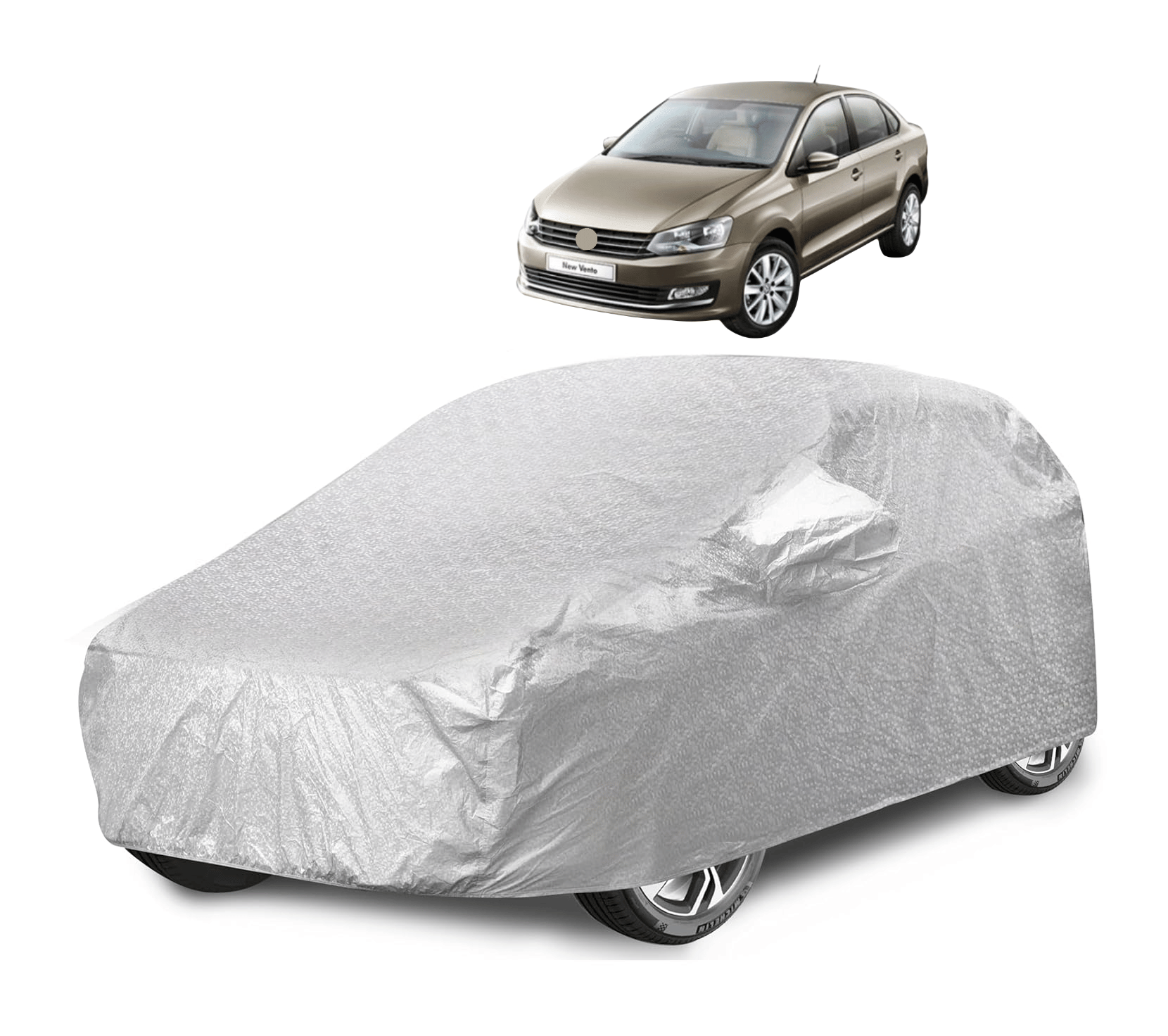 Caronix Car Body Cover for Volkswagen All Car Models With Mirror Pocket ( Pack of 1 ) , Silver Caronix Car Body Cover for Volkswagen All Car Models With Mirror Pocket ( Pack of 1 ) , Silver