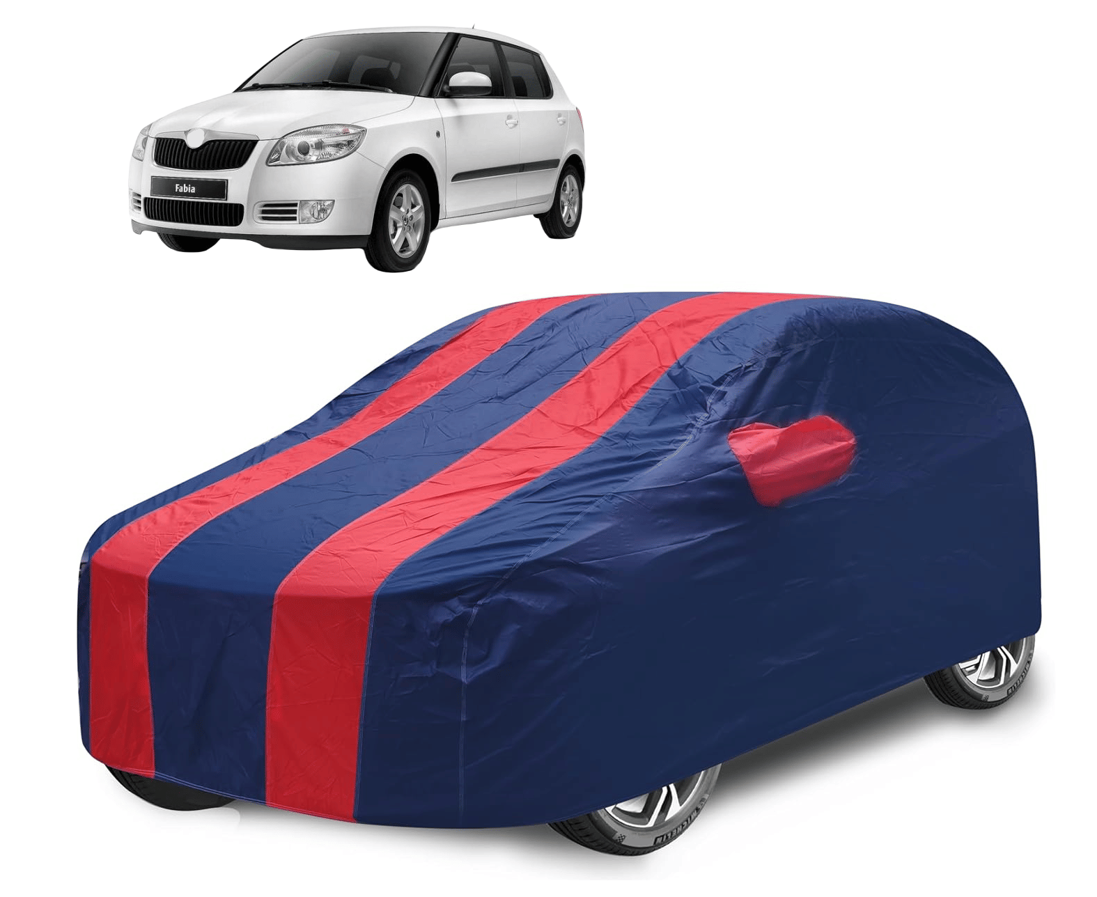     			Caronix Car Body Cover for Skoda All Car Models With Mirror Pocket ( Pack of 1 ) , Red