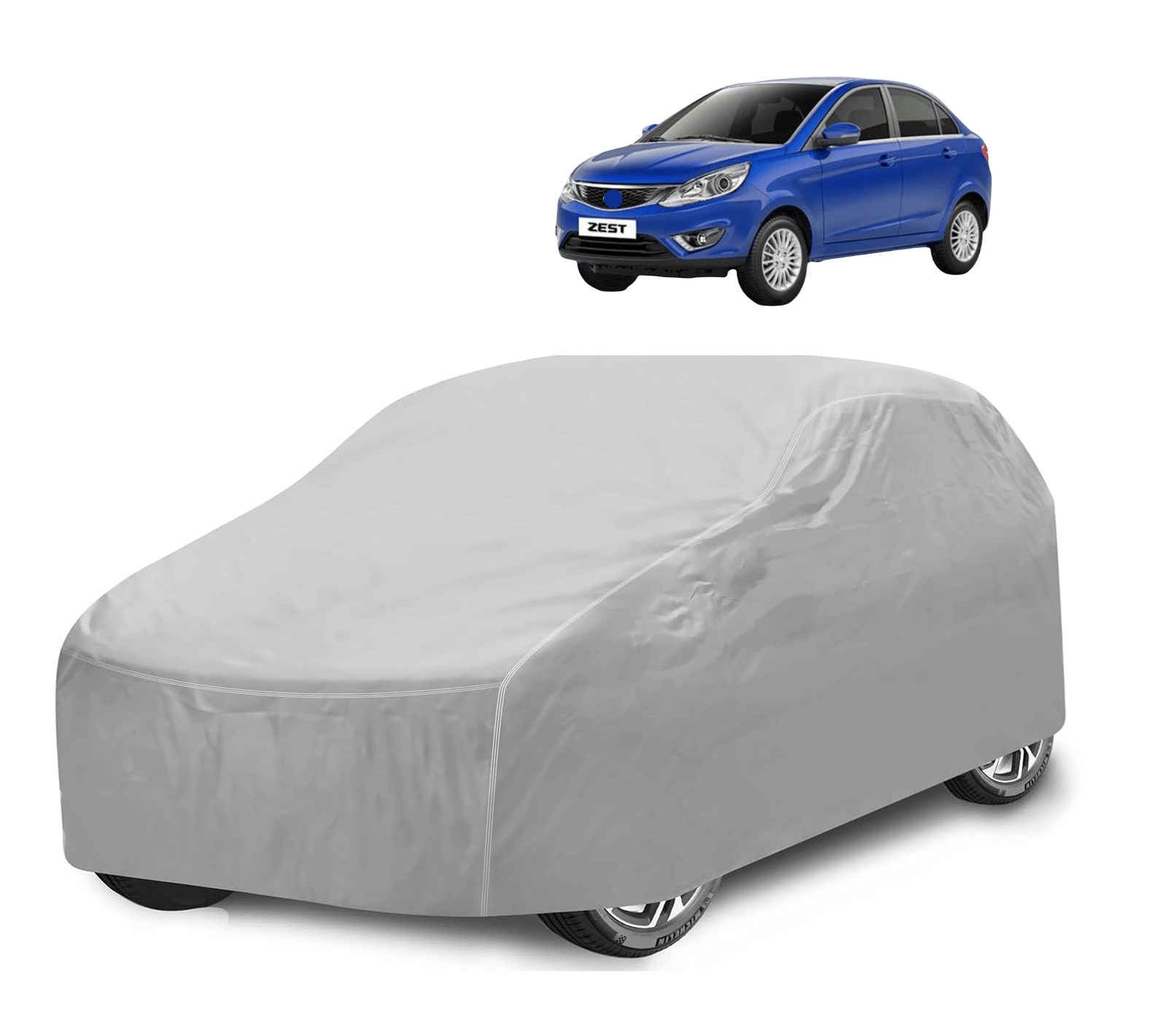 Caronix Car Body Cover for Tata All Car Models With Mirror Pocket ( Pack of 1 ) , Silver Caronix Car Body Cover for Tata All Car Models With Mirror Pocket ( Pack of 1 ) , Silver