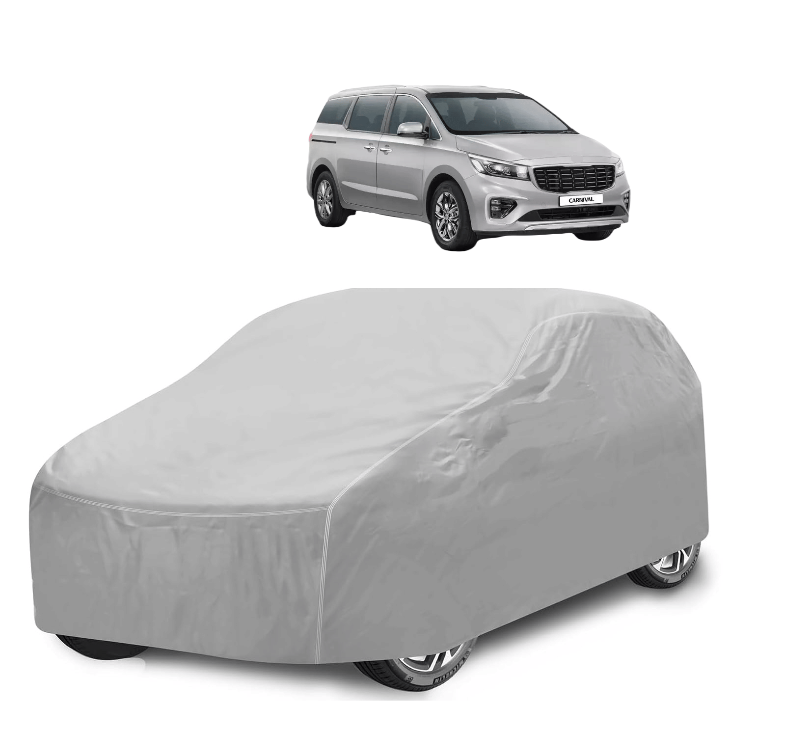 Caronix Car Body Cover for Kia All Car Models With Mirror Pocket ( Pack of 1 ) , Silver Caronix Car Body Cover for Kia All Car Models With Mirror Pocket ( Pack of 1 ) , Silver