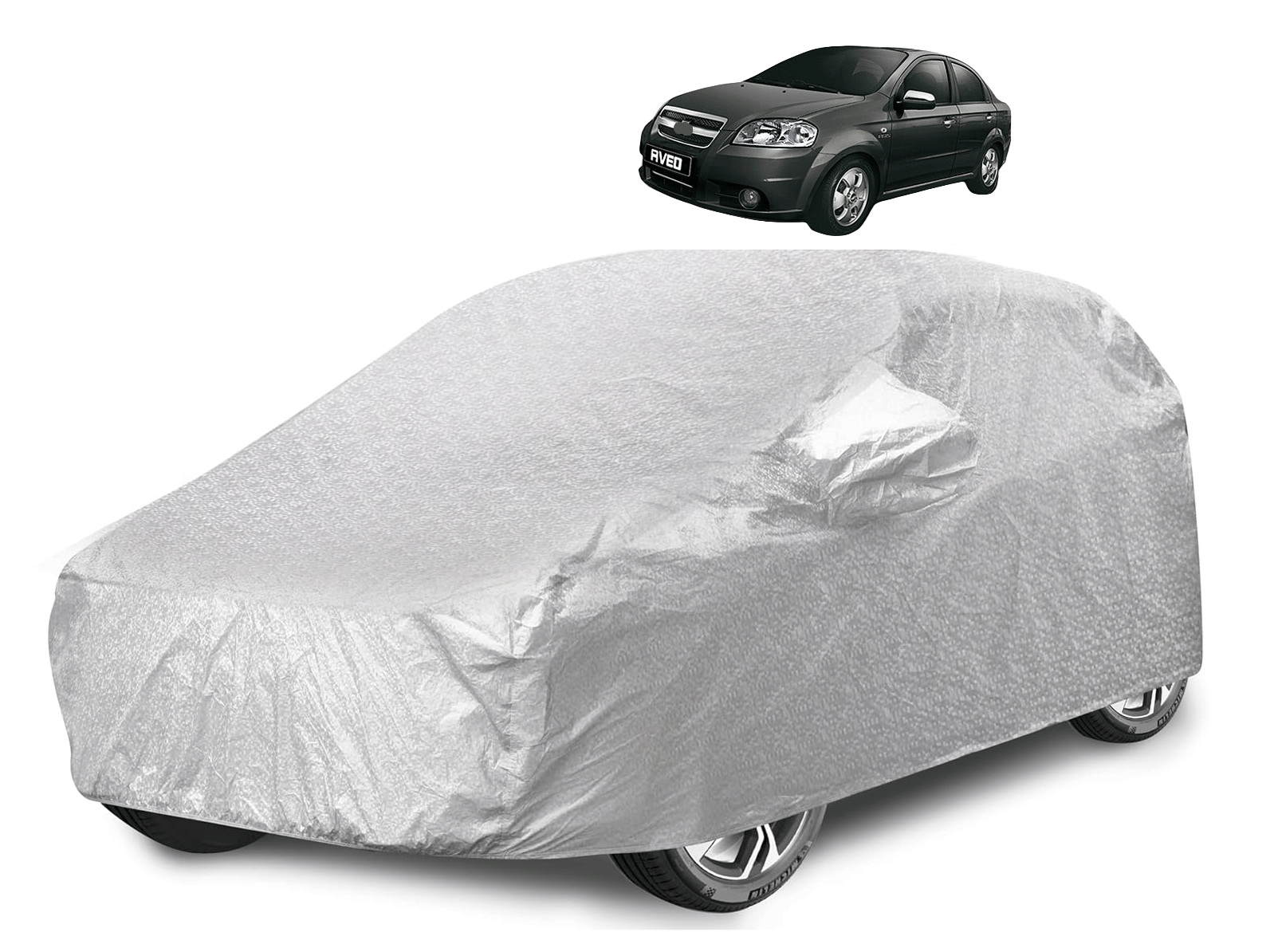 Caronix Car Body Cover for Chevrolet All Car Models With Mirror Pocket ( Pack of 1 ) , Silver Caronix Car Body Cover for Chevrolet All Car Models With Mirror Pocket ( Pack of 1 ) , Silver