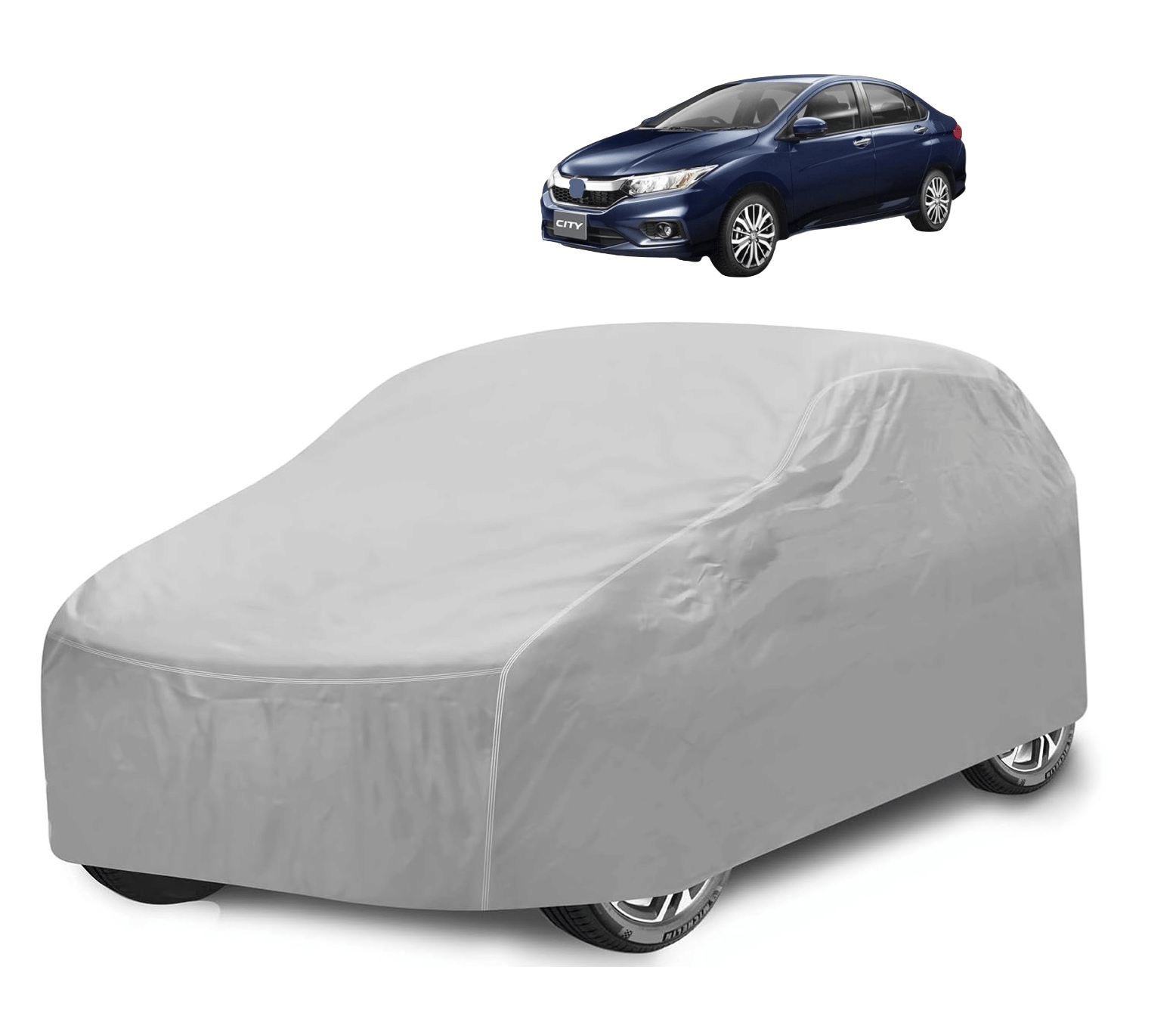 Caronix Car Body Cover for Honda All Car Models With Mirror Pocket ( Pack of 1 ) , Silver Caronix Car Body Cover for Honda All Car Models With Mirror Pocket ( Pack of 1 ) , Silver