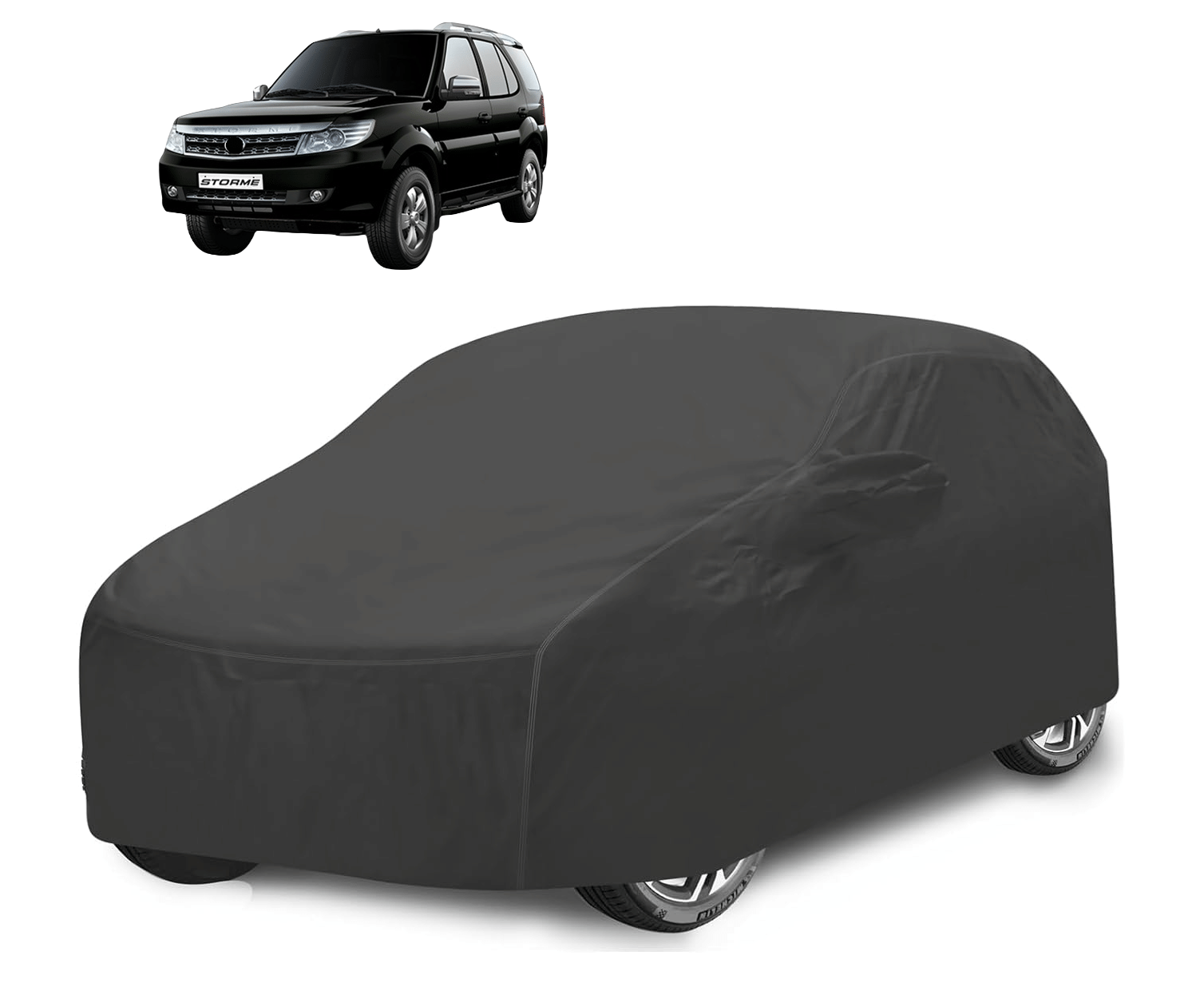     			Caronix Car Body Cover for Tata All Car Models With Mirror Pocket ( Pack of 1 ) , Grey
