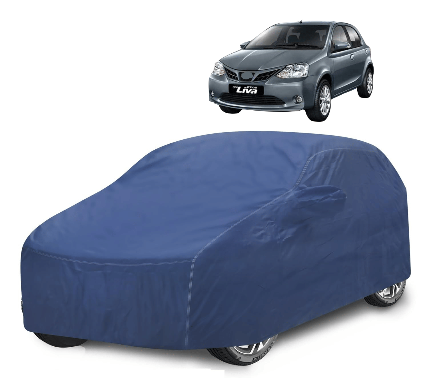 Caronix Car Body Cover for Toyota All Car Models With Mirror Pocket ( Pack of 1 ) , Blue     			Caronix Car Body Cover for Toyota All Car Models With Mirror Pocket ( Pack of 1 ) , Blue