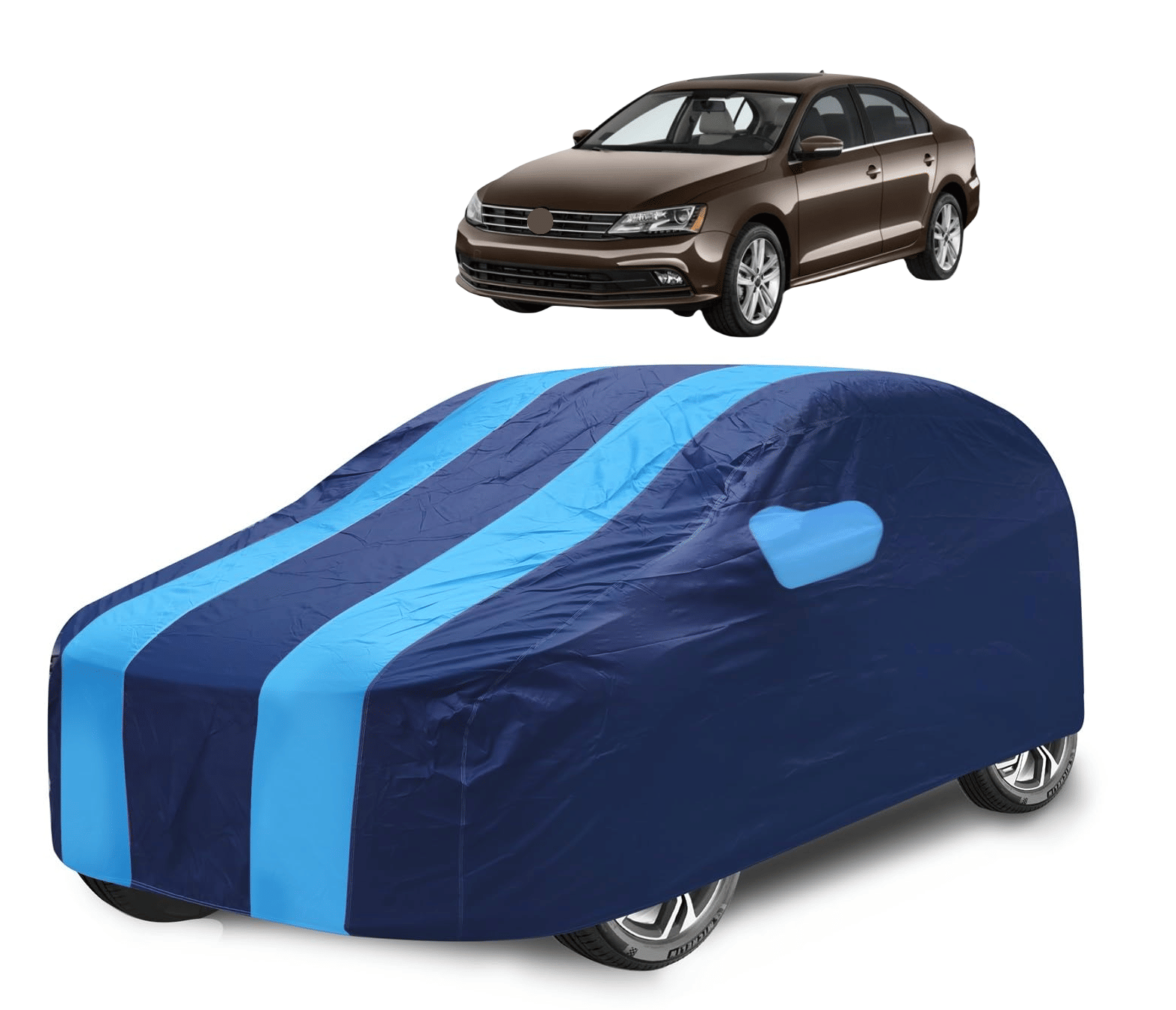 Caronix Car Body Cover for Volkswagen All Car Models With Mirror Pocket ( Pack of 1 ) , Blue     			Caronix Car Body Cover for Volkswagen All Car Models With Mirror Pocket ( Pack of 1 ) , Blue
