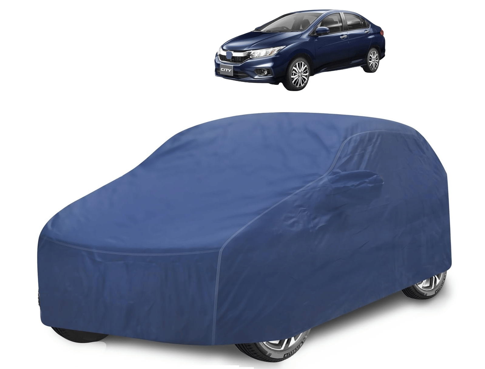     			Caronix Car Body Cover for Honda All Car Models With Mirror Pocket ( Pack of 1 ) , Blue