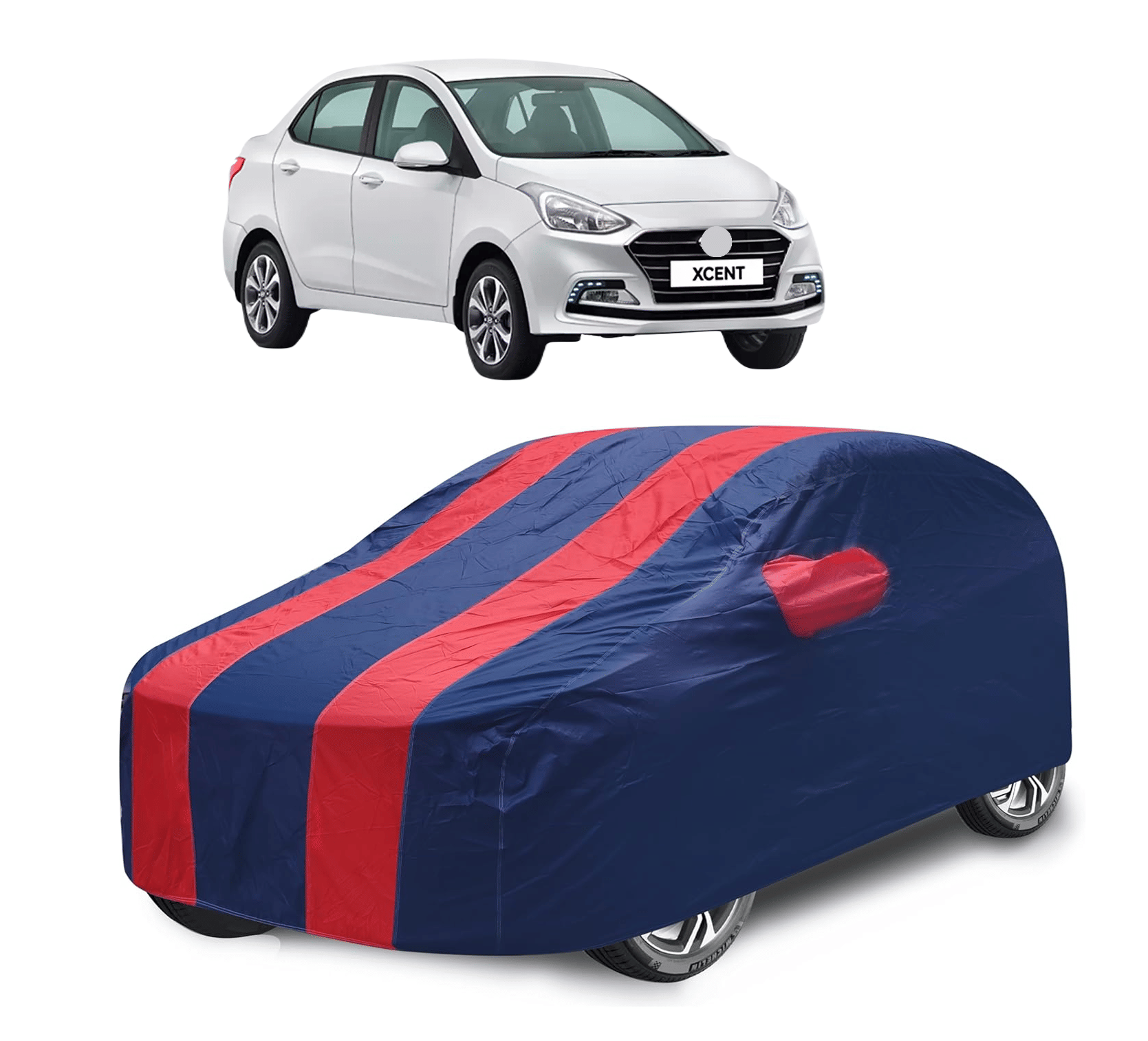     			Caronix Car Body Cover for Hyundai All Car Models With Mirror Pocket ( Pack of 1 ) , Red